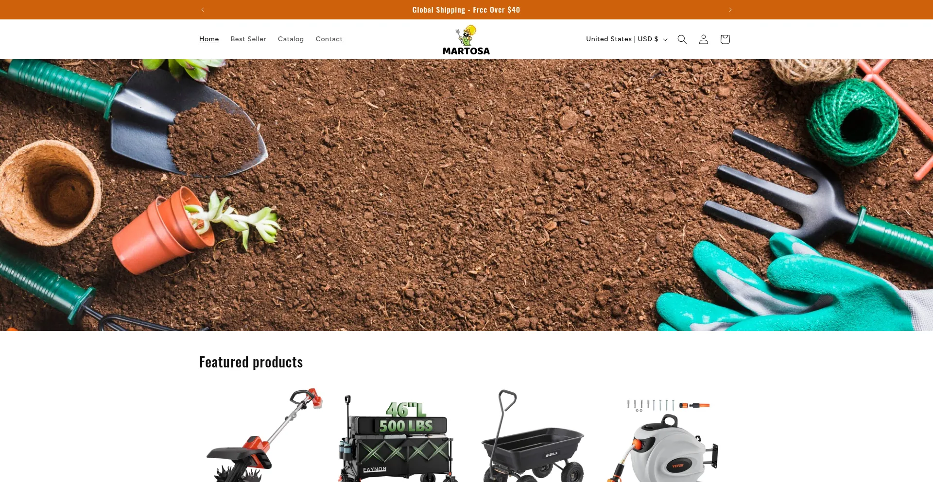 Website screenshot of Martosa.shop