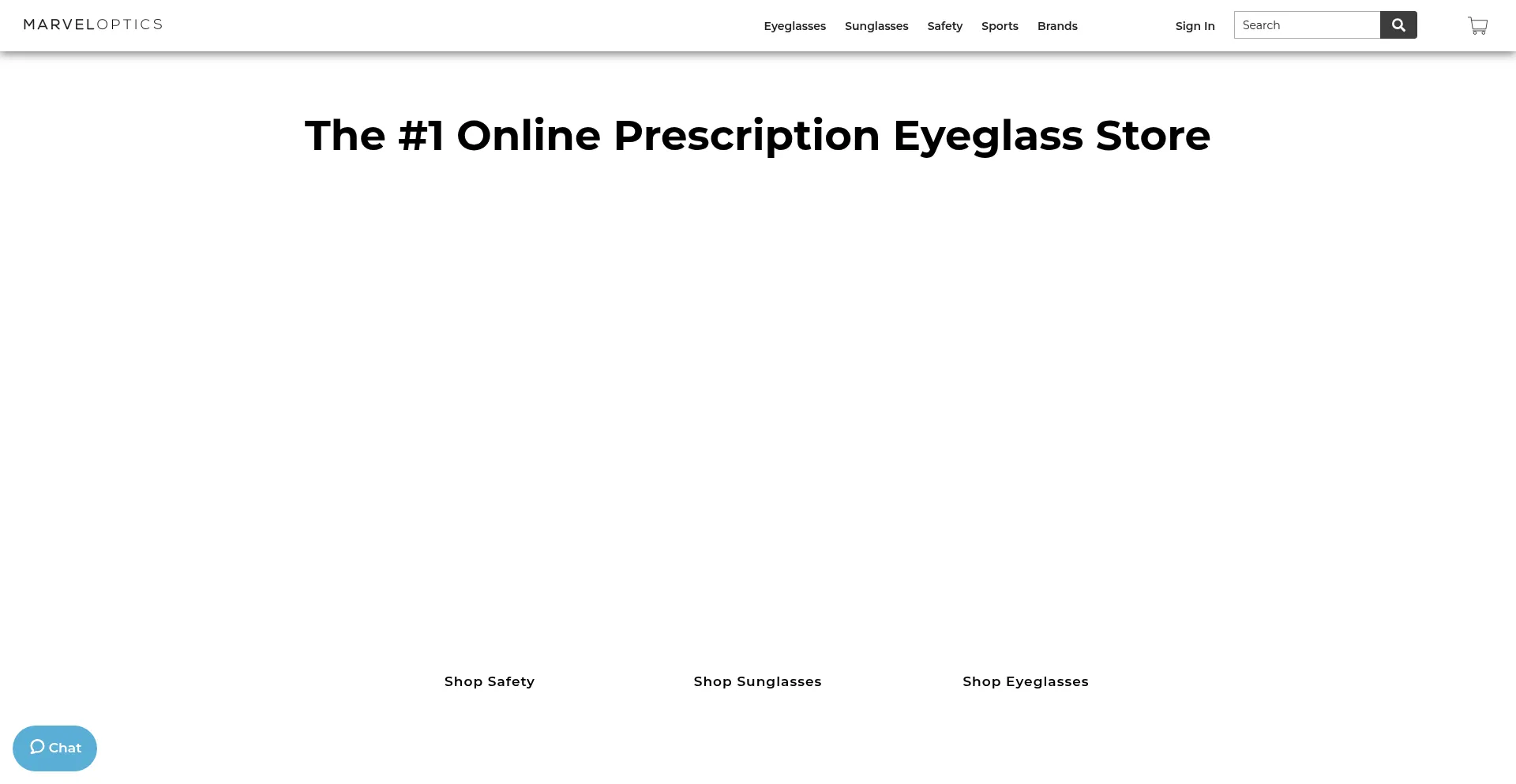 Marveloptics.com Screenshot