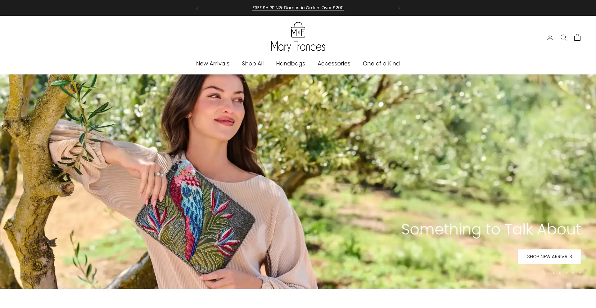 Website screenshot of Maryfrances.com