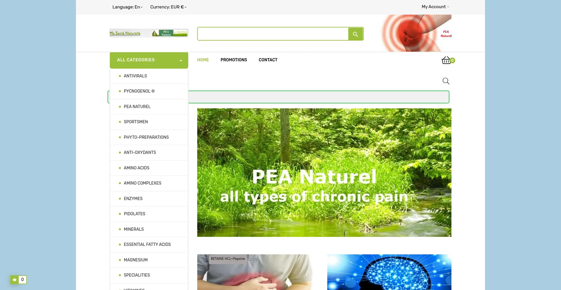 Website screenshot of Masantenaturelle.fr