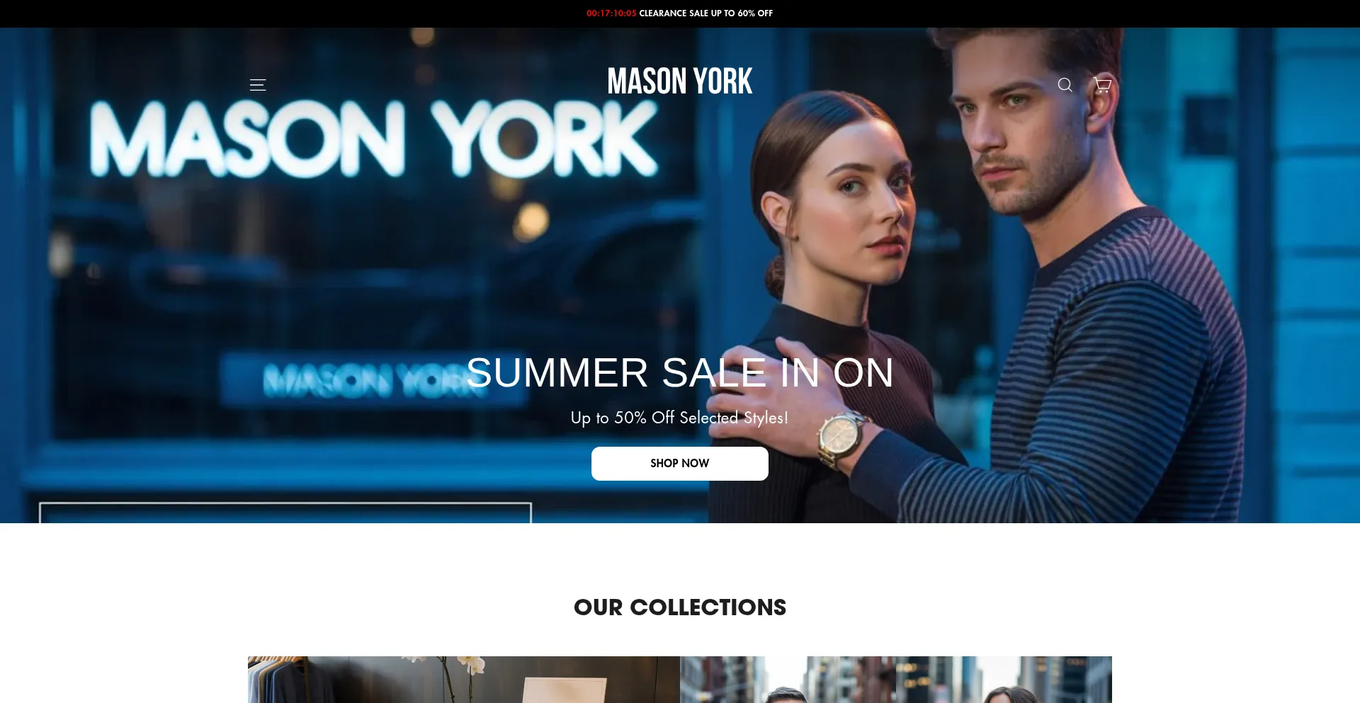 Website screenshot of Mason-york.com