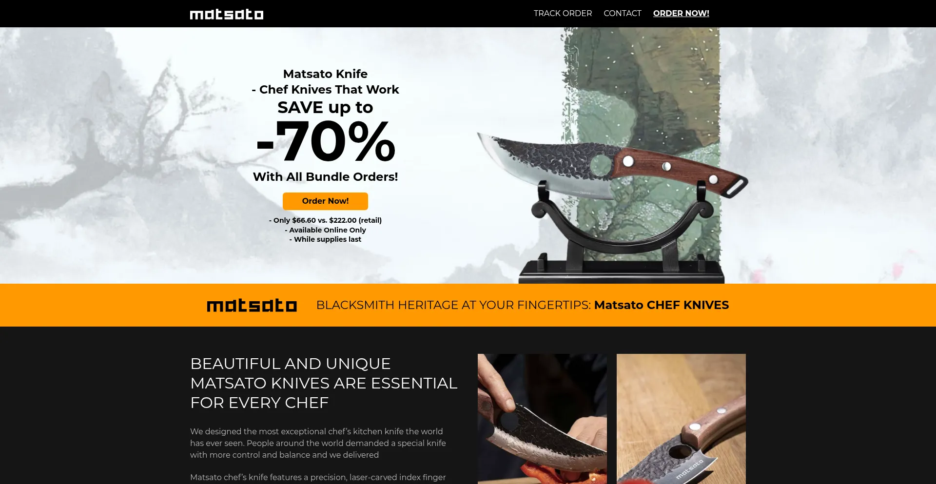 Website screenshot of Matsato-official.com