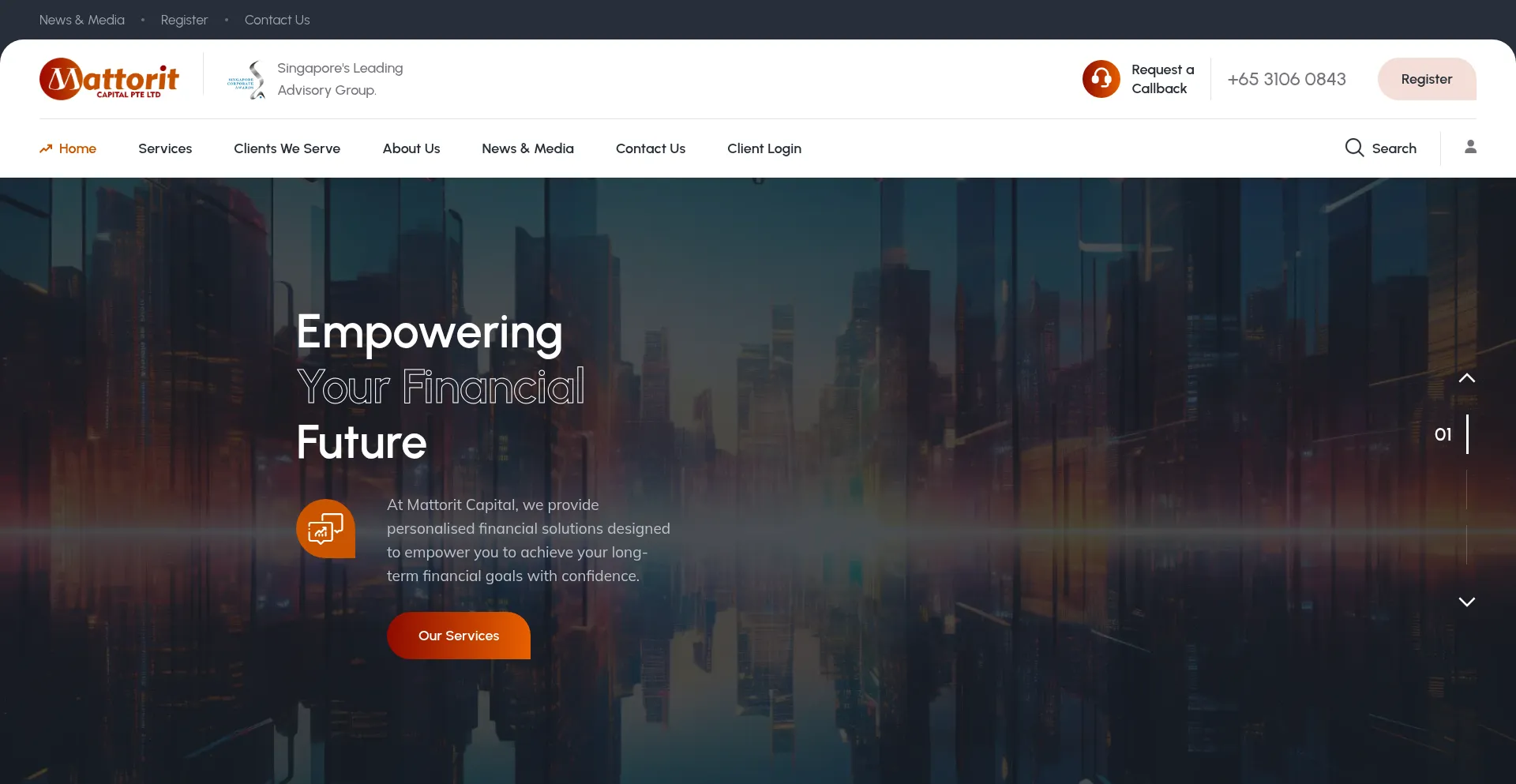 Website screenshot of Mattoritcapital.com