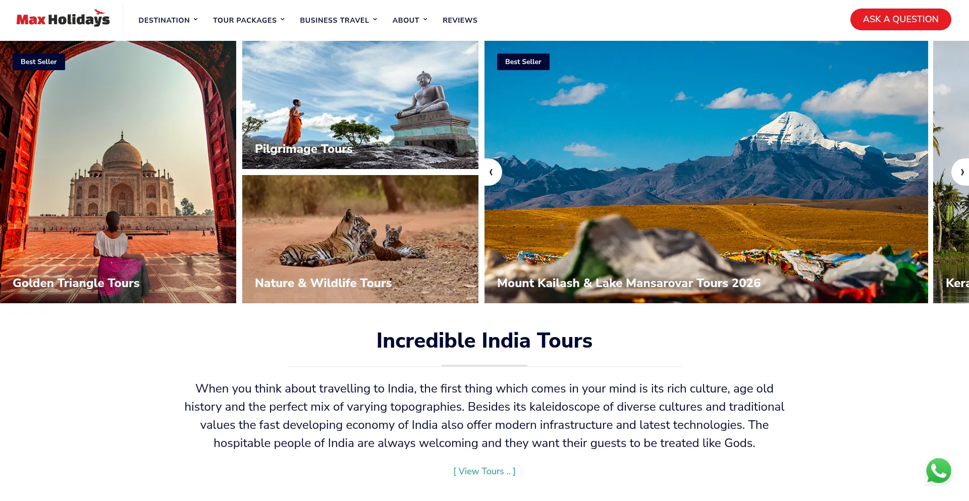 Maxholidays.com Screenshot
