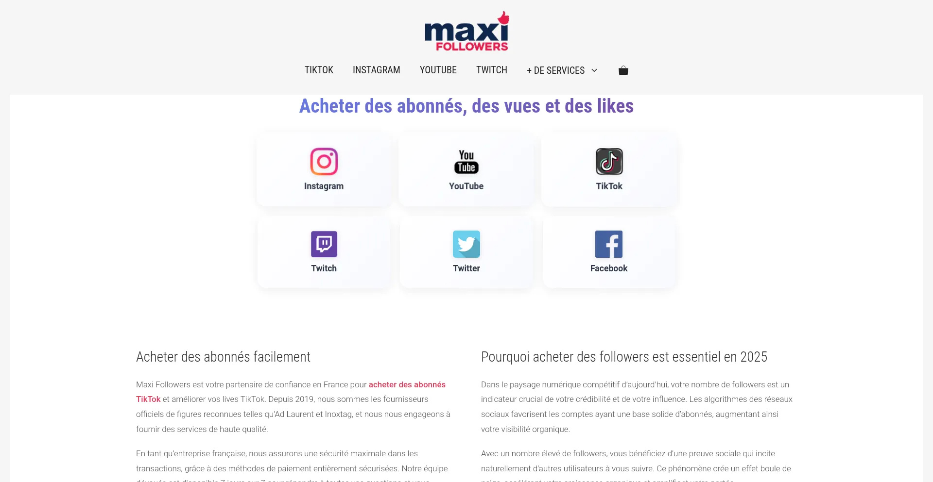 Maxifollowers.fr 安全可靠吗？