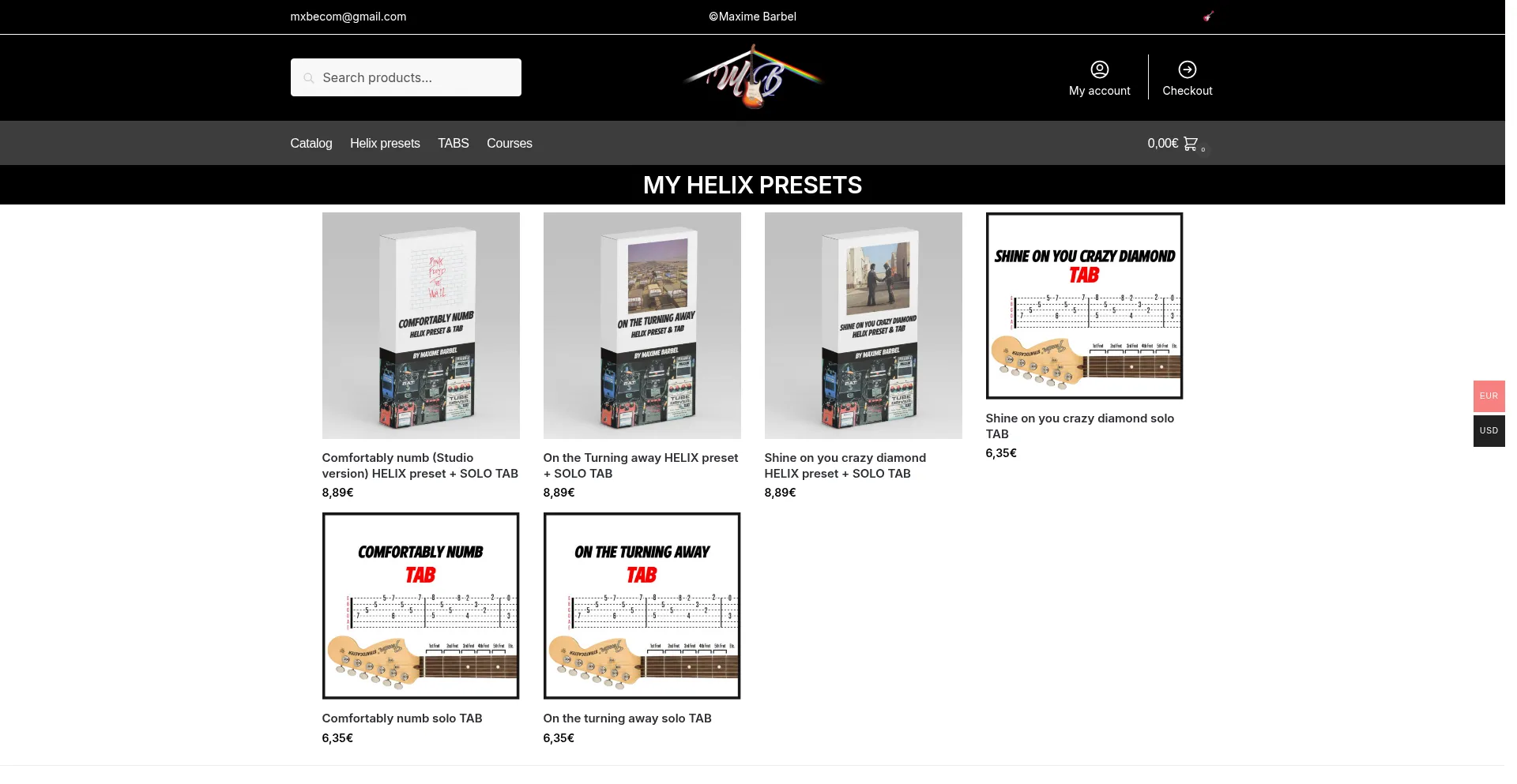 Website screenshot of Maximebarbel.com
