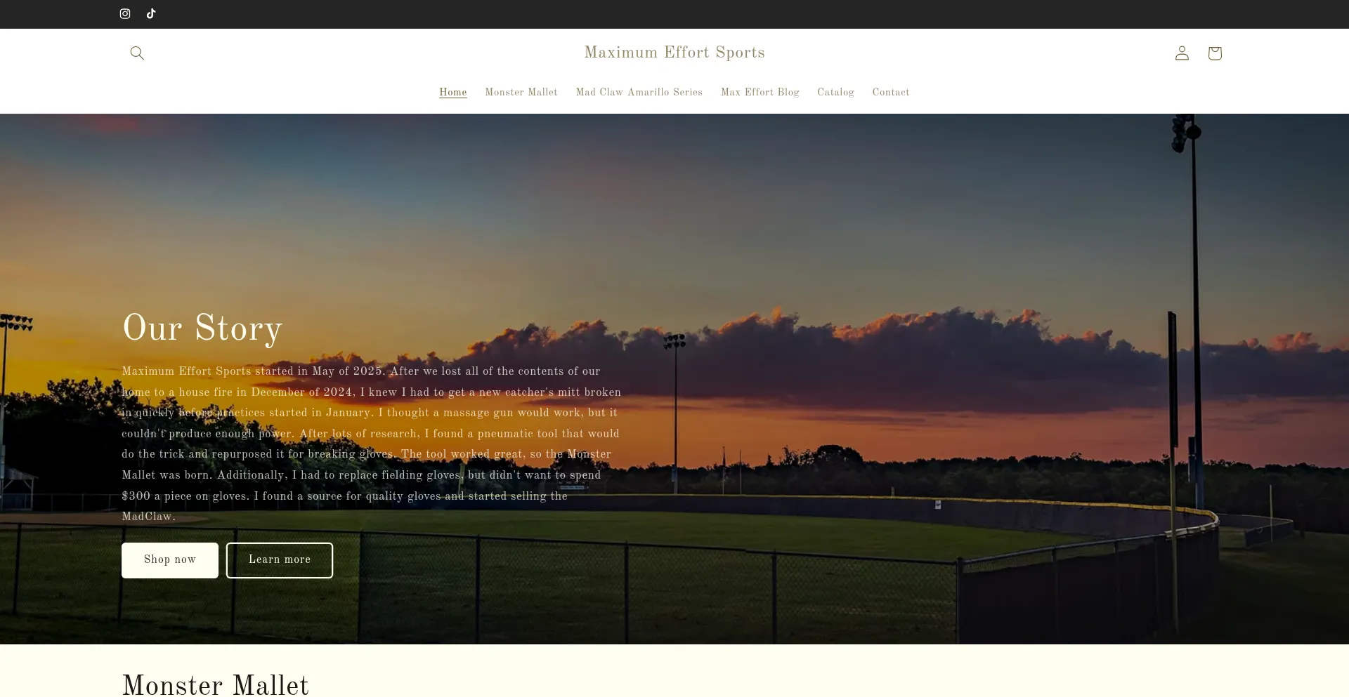 Maximumeffortsports.com Screenshot