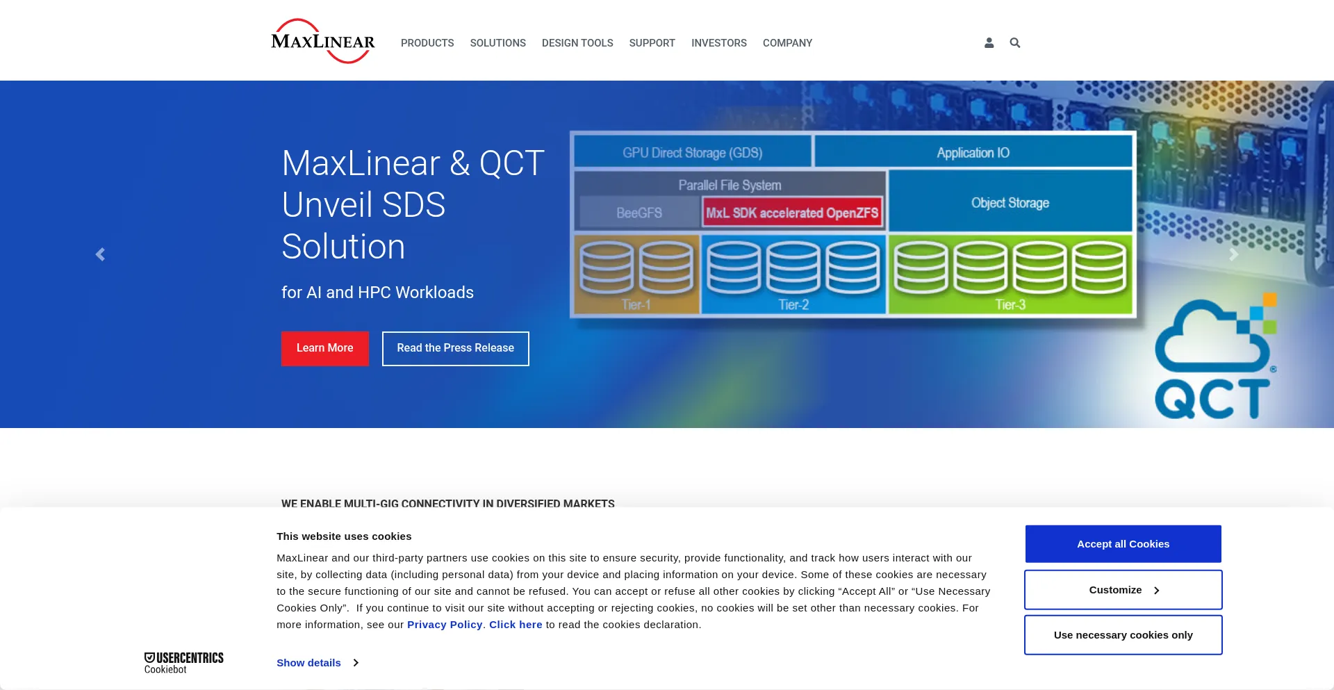 Maxlinear.com Screenshot