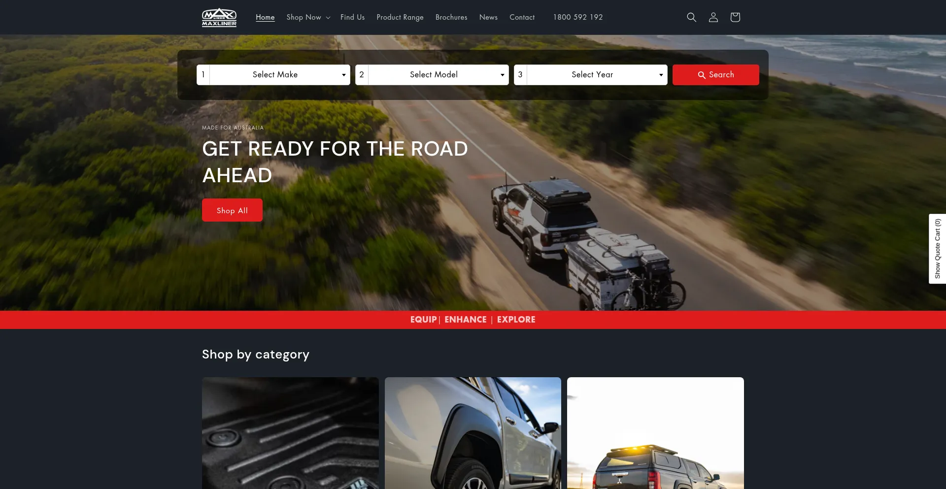 Website screenshot of Maxliner.com.au