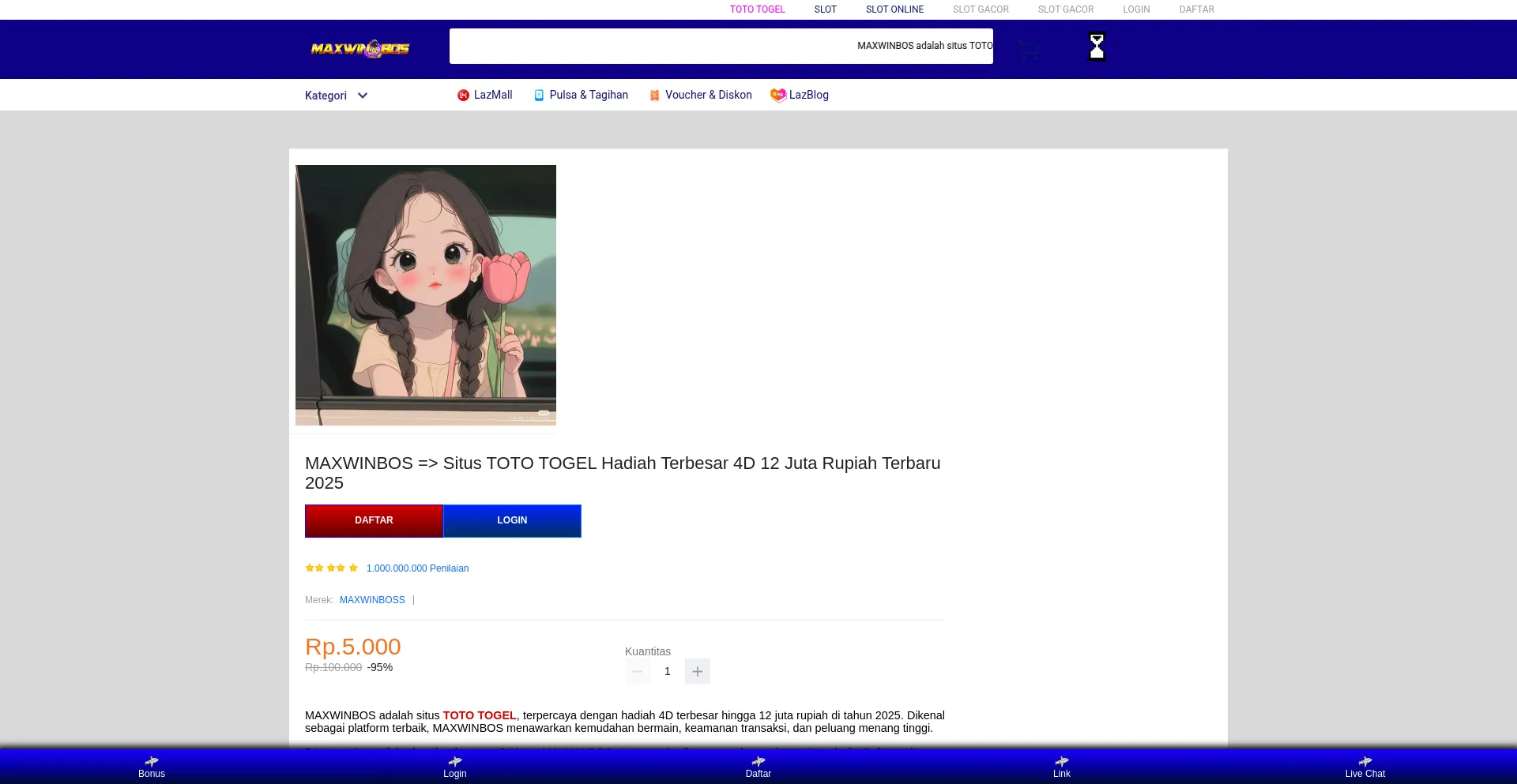 Website screenshot of Maxwinbos.net