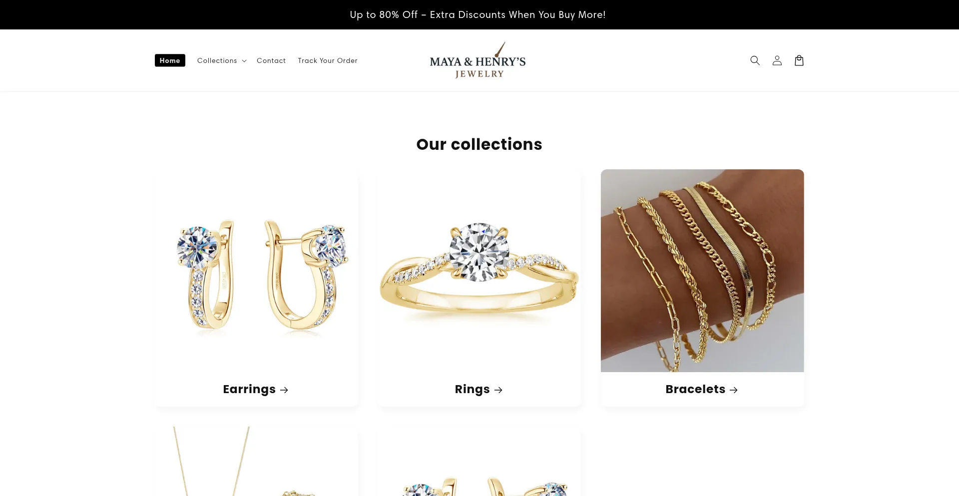 Website screenshot of Mayahenrys.com