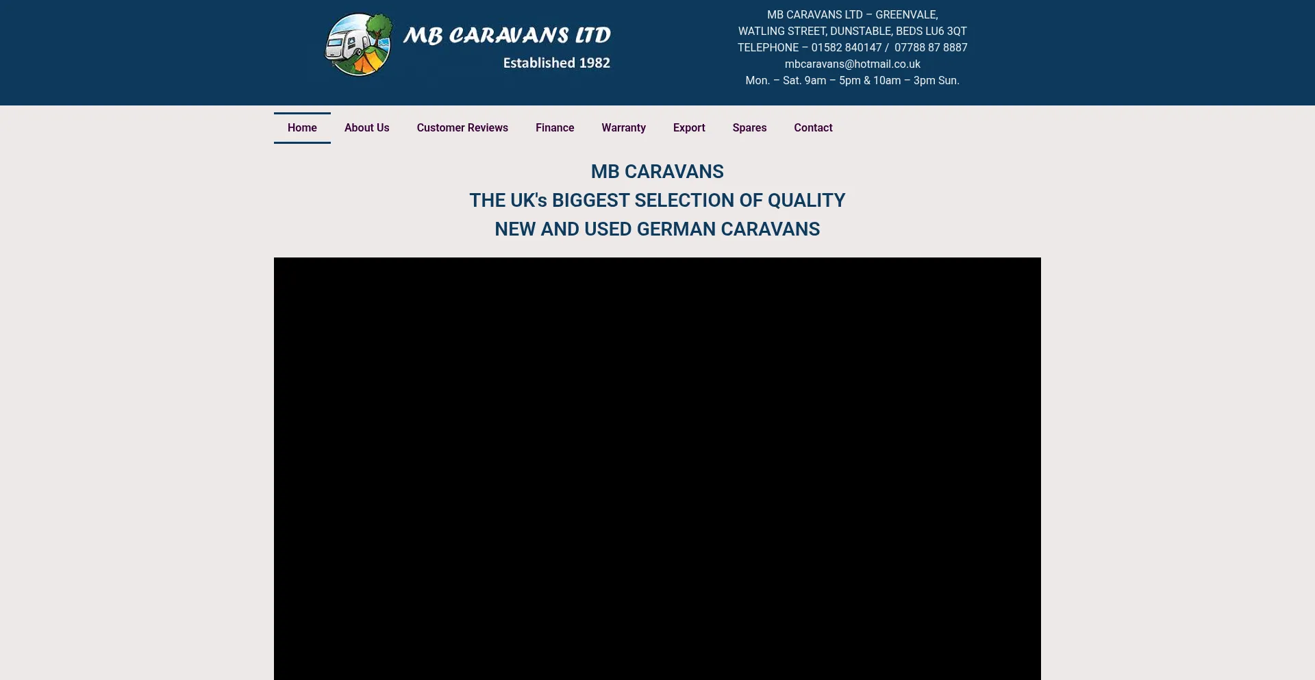 Mbcaravans.co.uk Screenshot