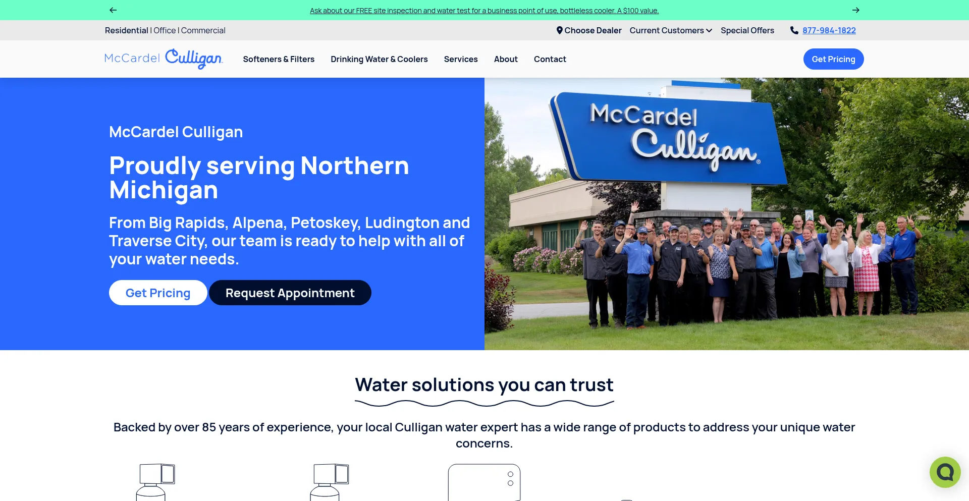 Website screenshot of Mccardelculligan.com