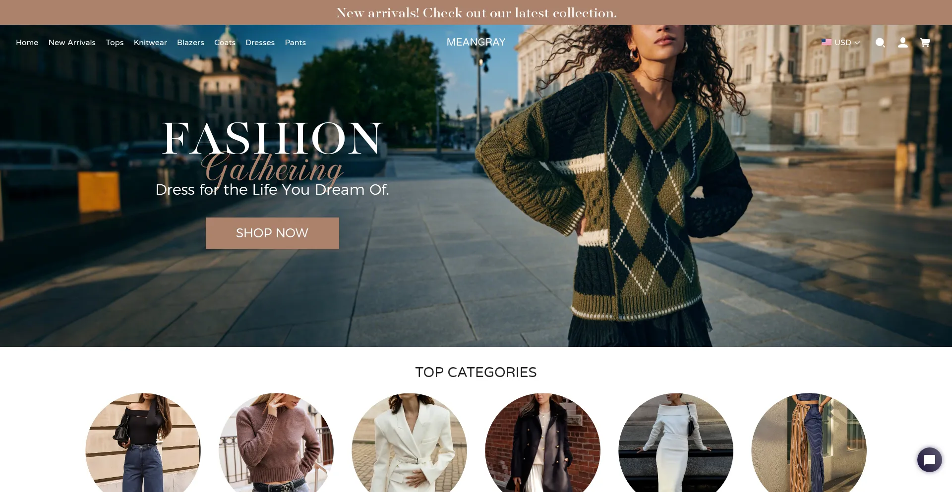 Website screenshot of Meangray.com