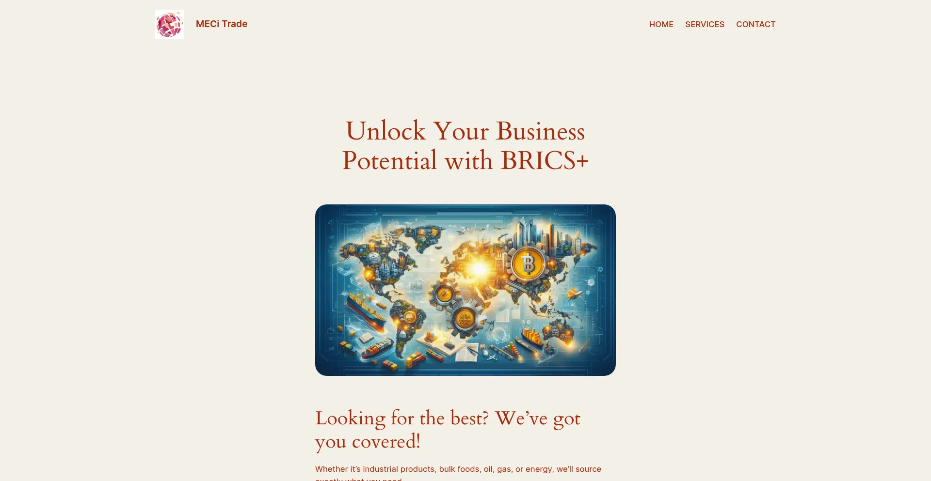 Website screenshot of Meci-trade.com