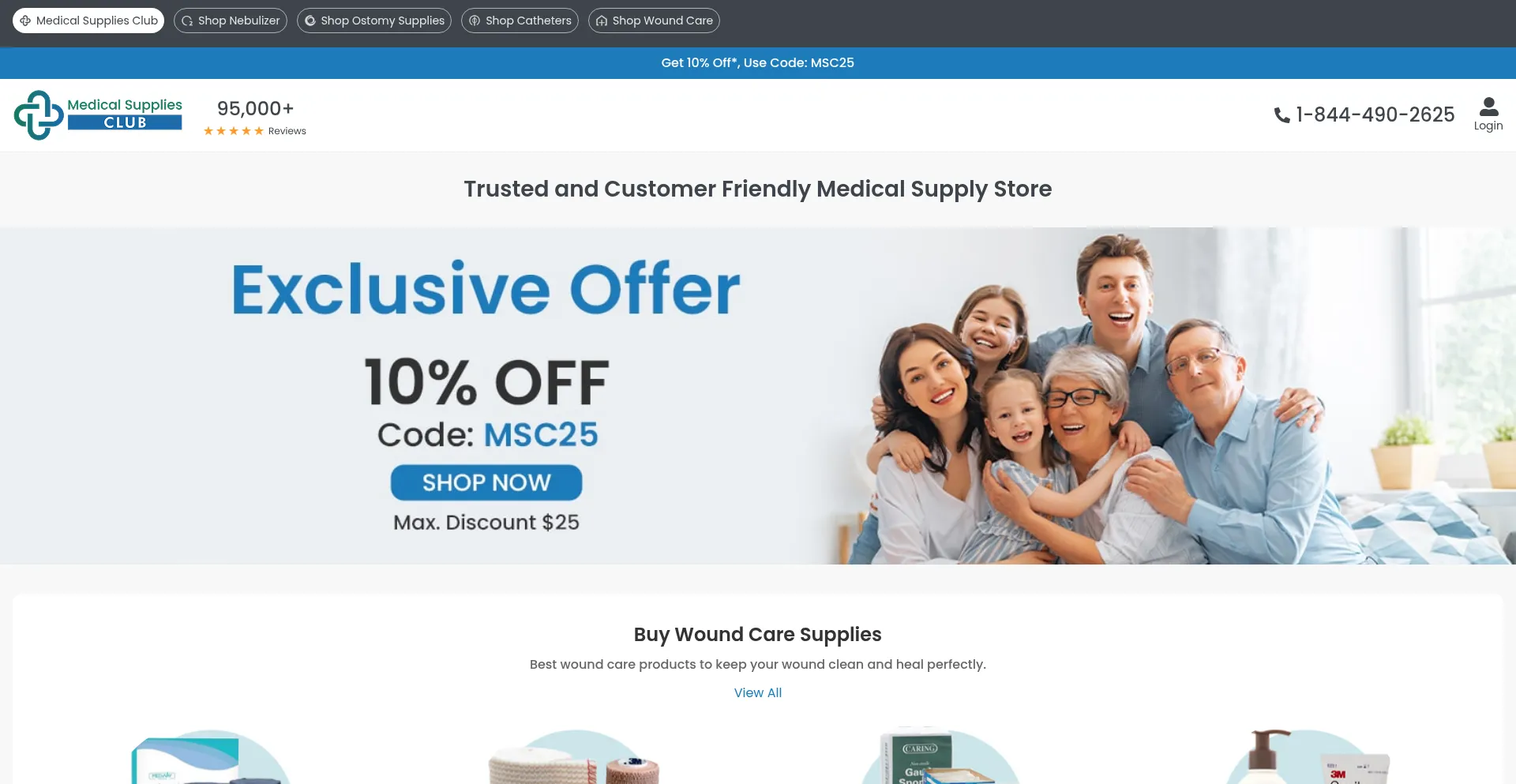 Website screenshot of Medicalsupplies.club