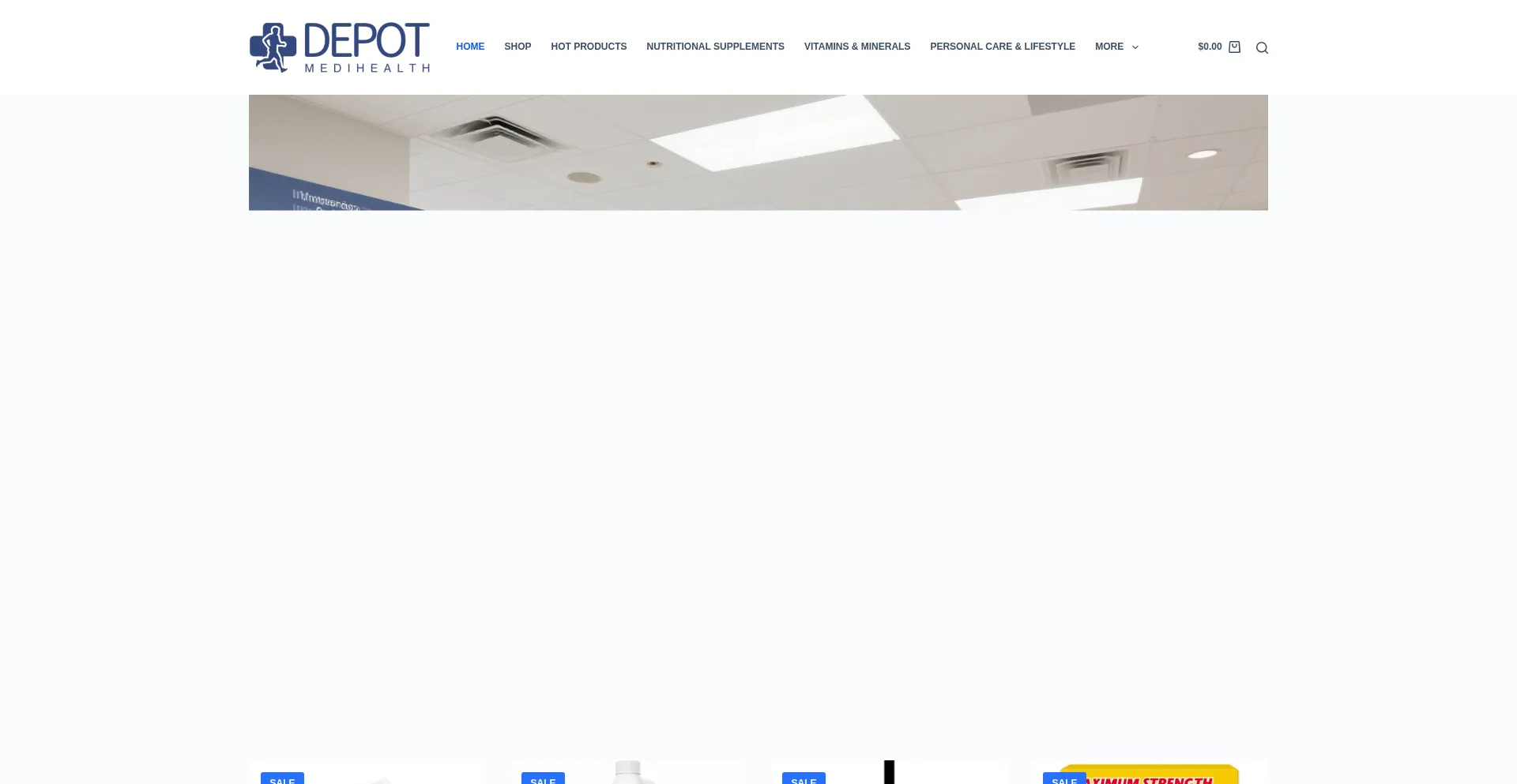Website screenshot of Medihealthdepot.com