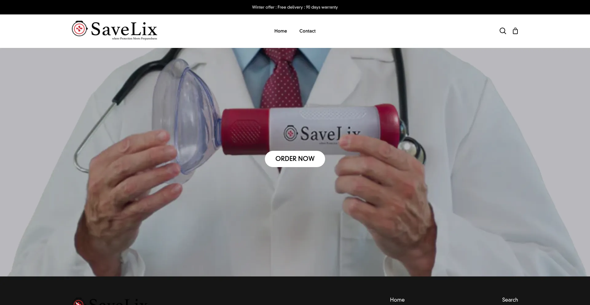 Website screenshot of Medlix.ca