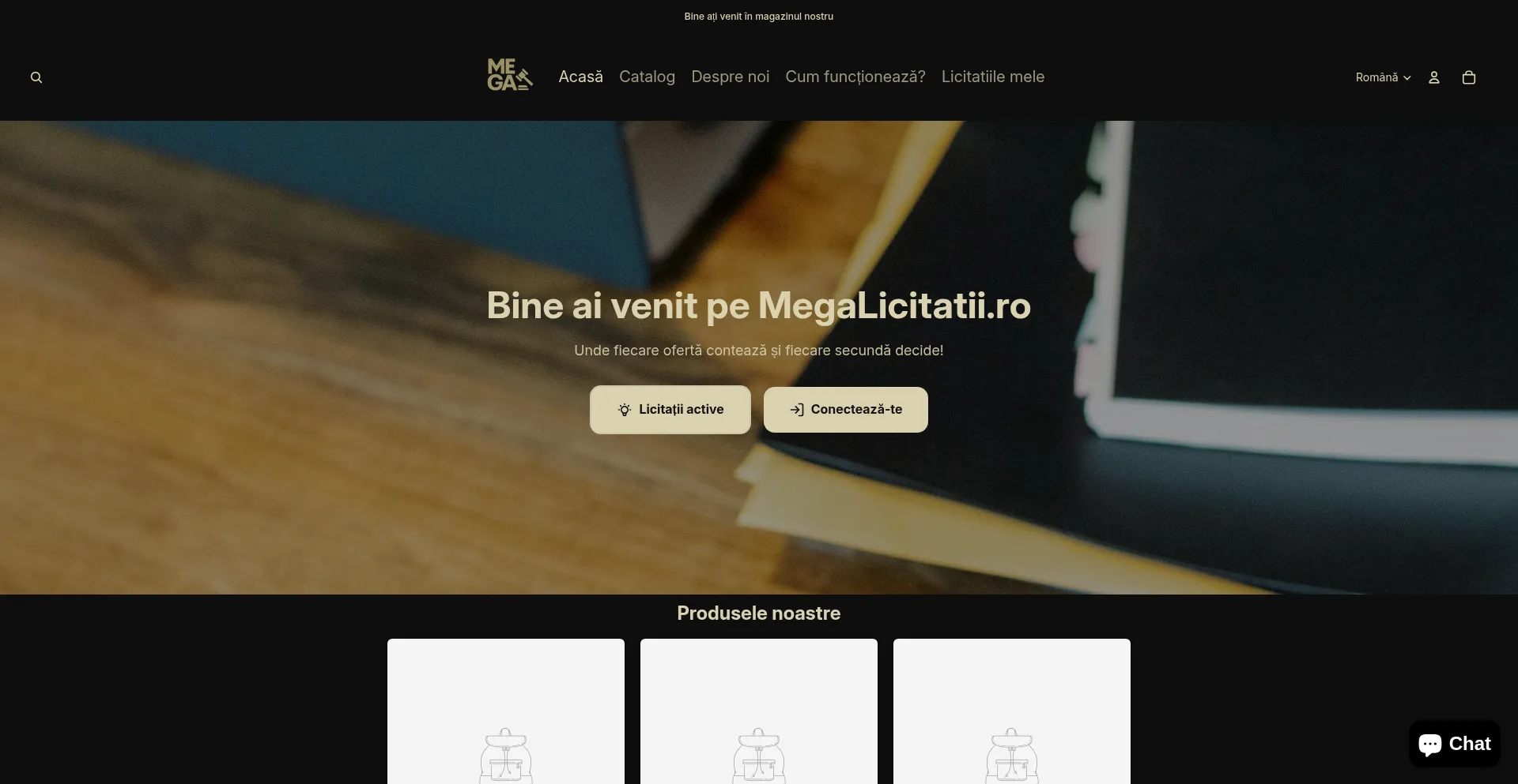 Megalicitatii.ro Screenshot