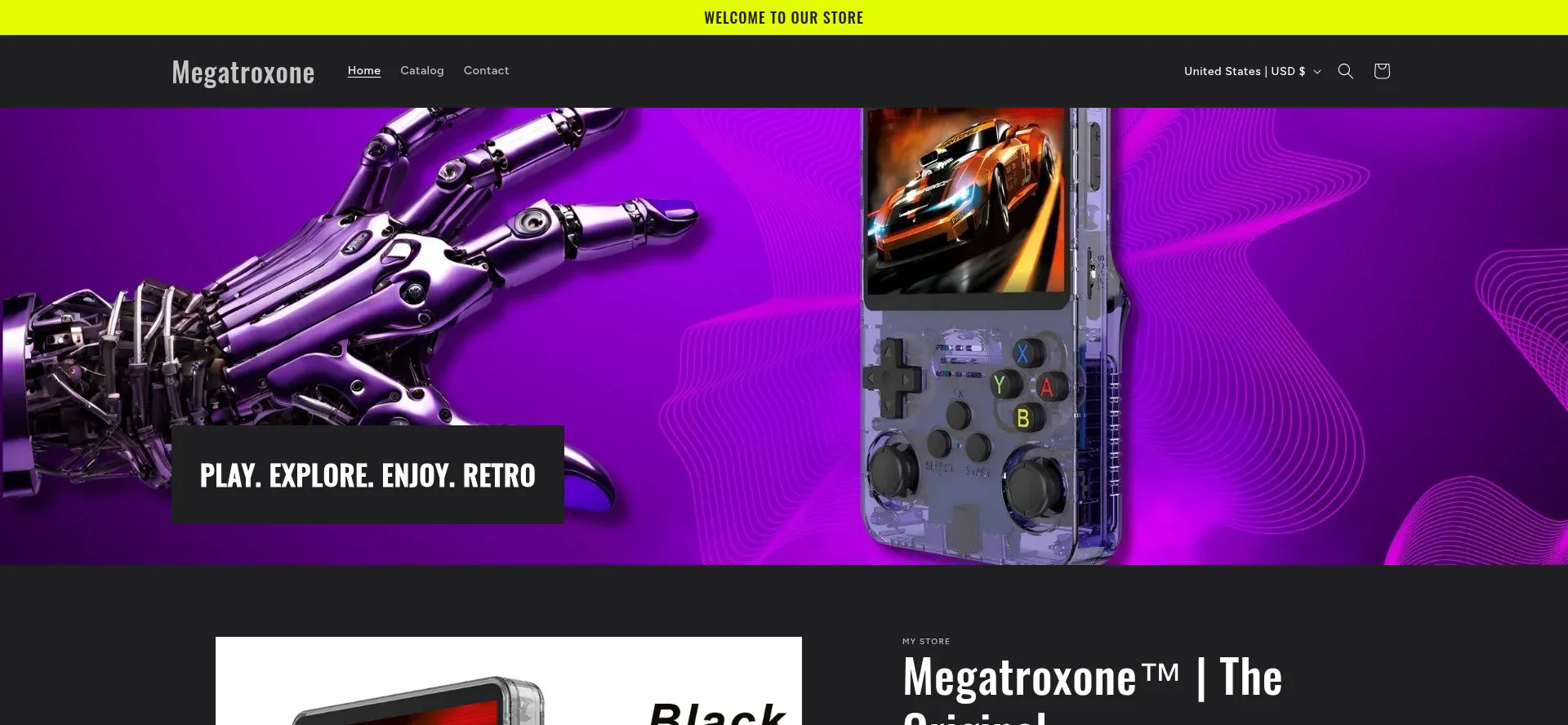 Website screenshot of Megatroxone.co