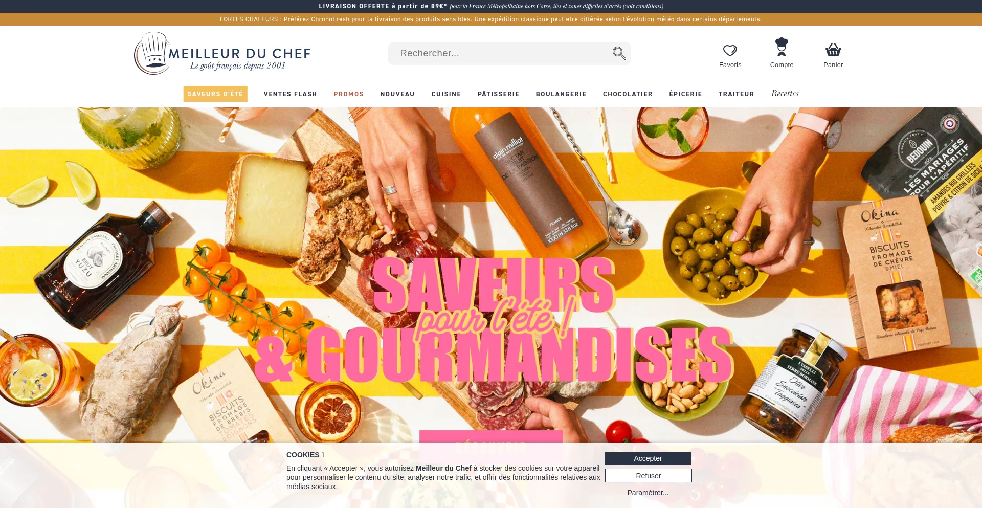 Website screenshot of Meilleurduchef.com