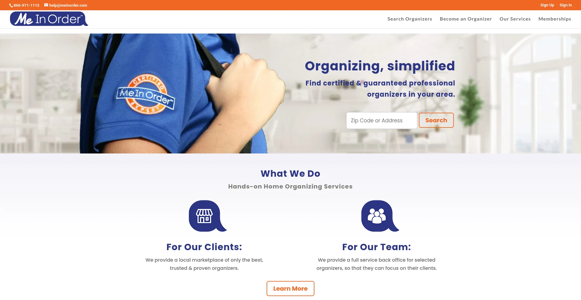 Website screenshot of Meinorder.com