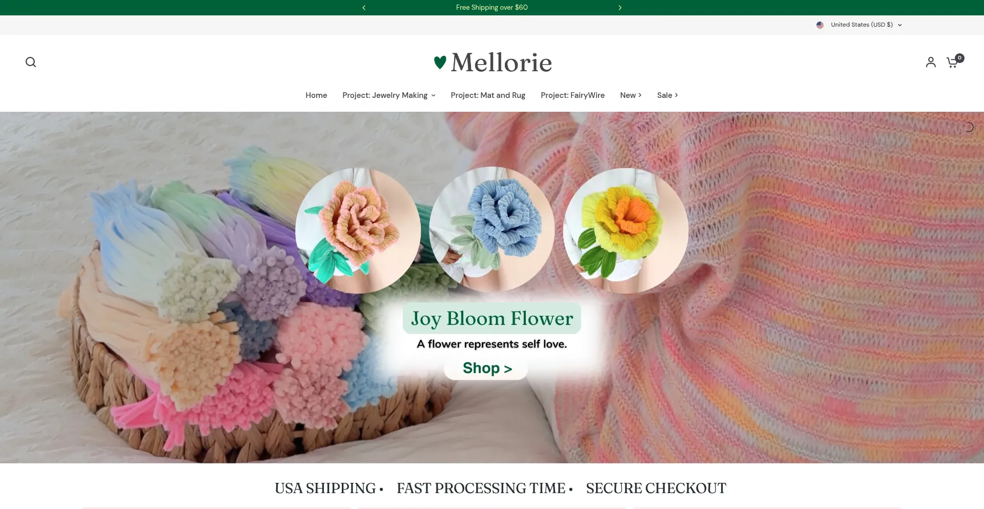 Website screenshot of Mellorie.com