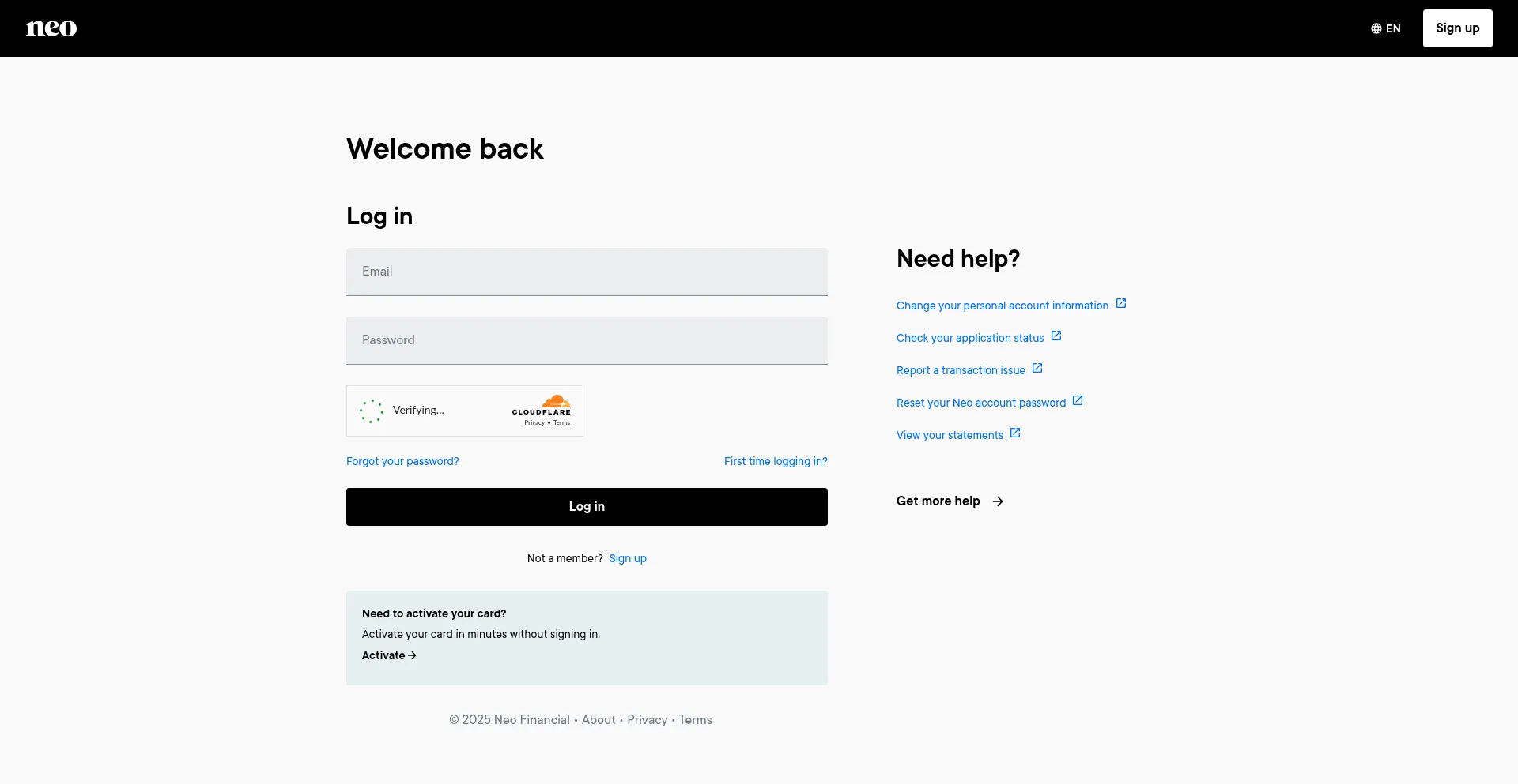 Member.neofinancial.com Screenshot