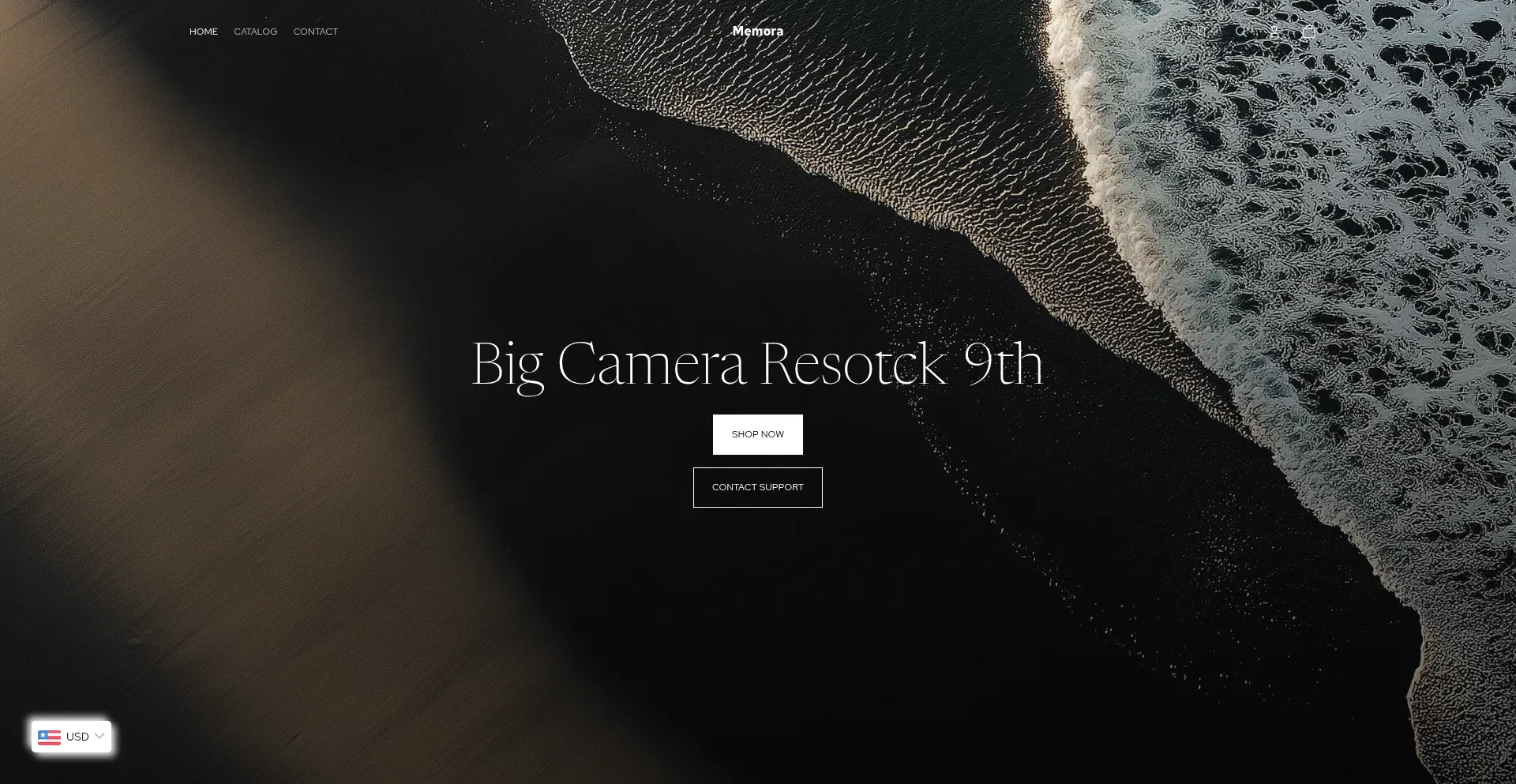 Website screenshot of Memoras.store
