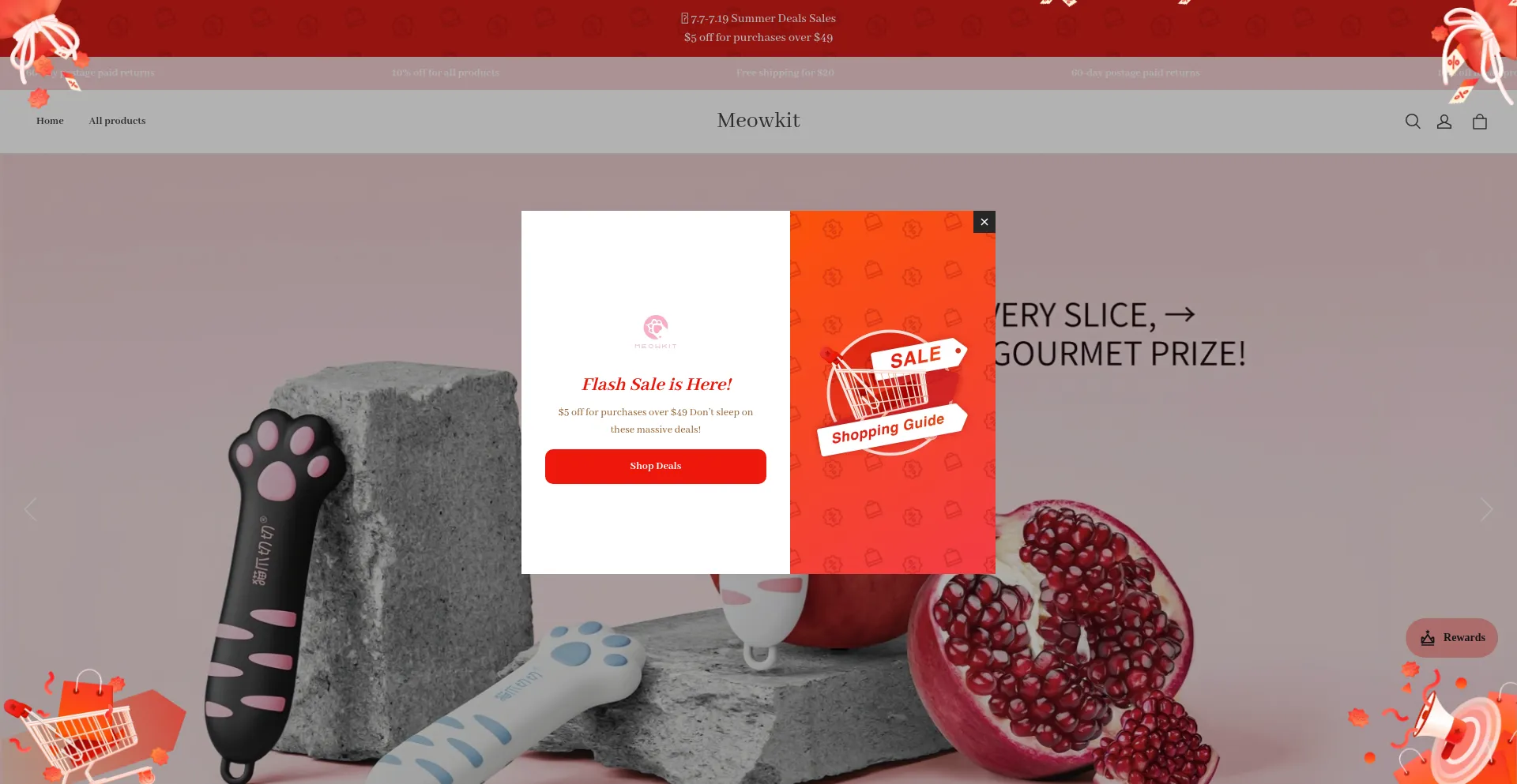 Website screenshot of Meowkitofficial.com