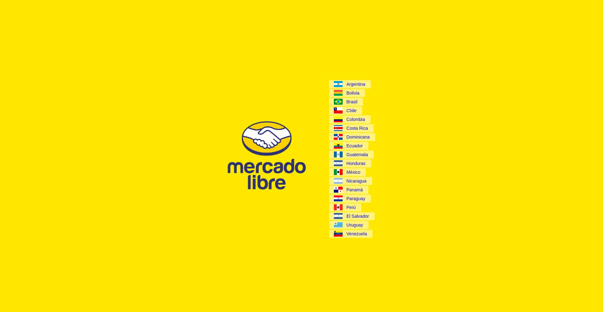 Website screenshot of Mercadolibre.com