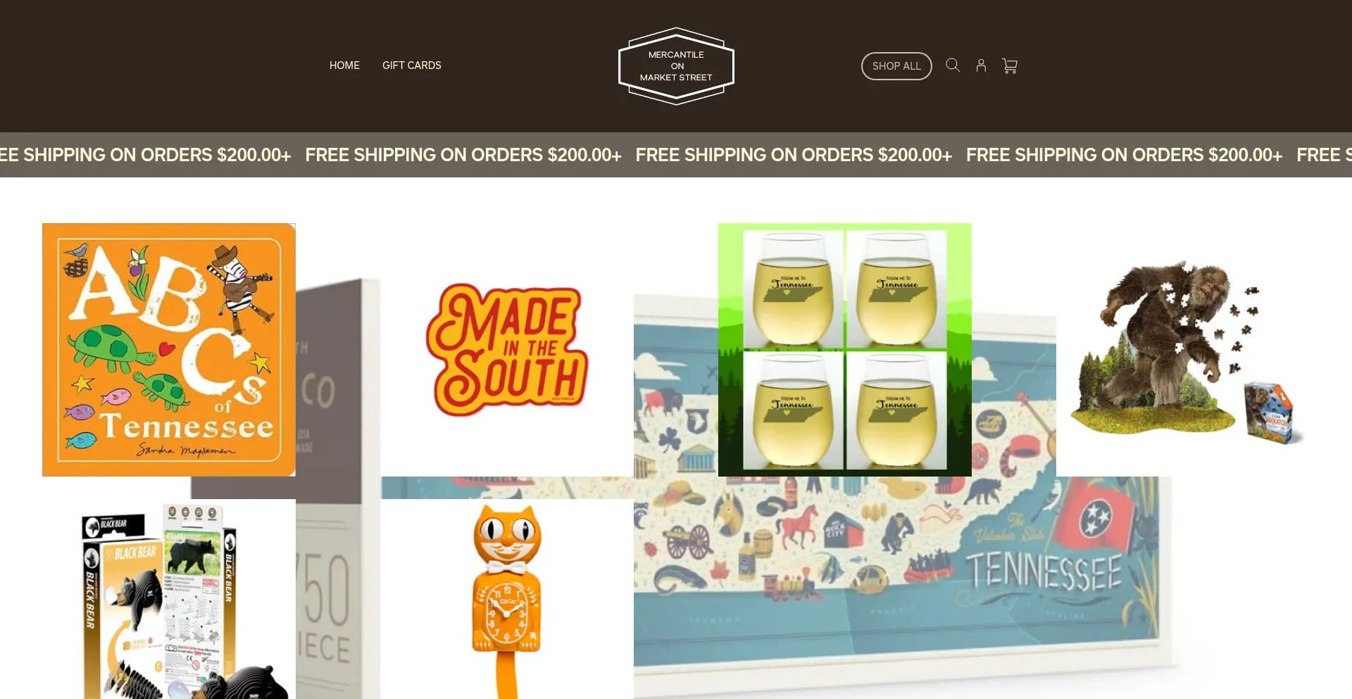 Website screenshot of Mercantileonmarket.com