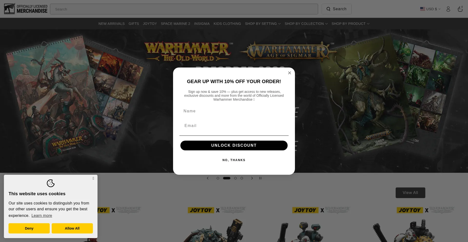 Merch.warhammer.com Screenshot