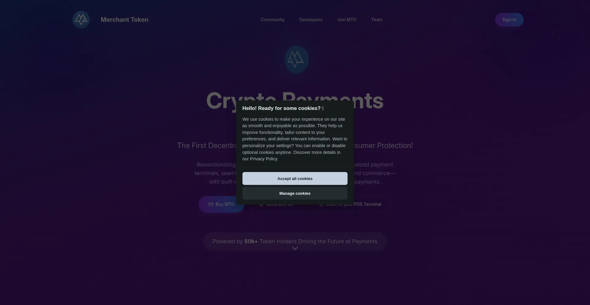 Merchanttoken.org Screenshot