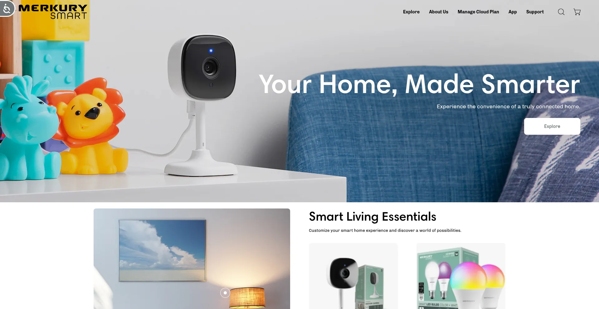 Website screenshot of Merkurysmart.com