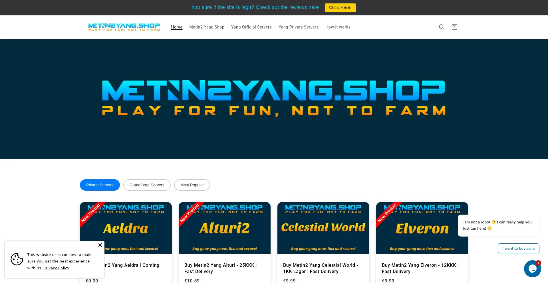 Metin2yang.shop Screenshot