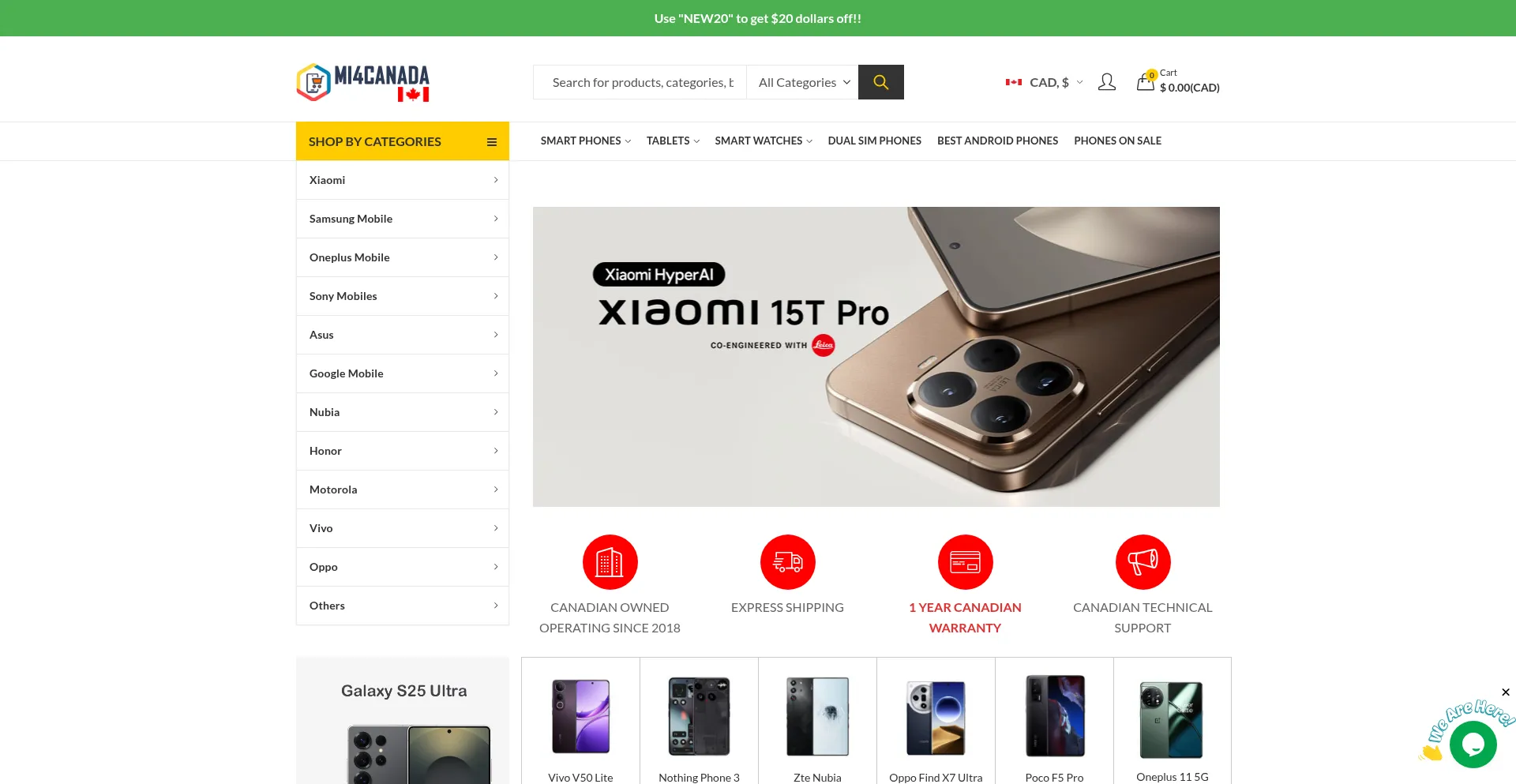 Mi4canada.com Screenshot