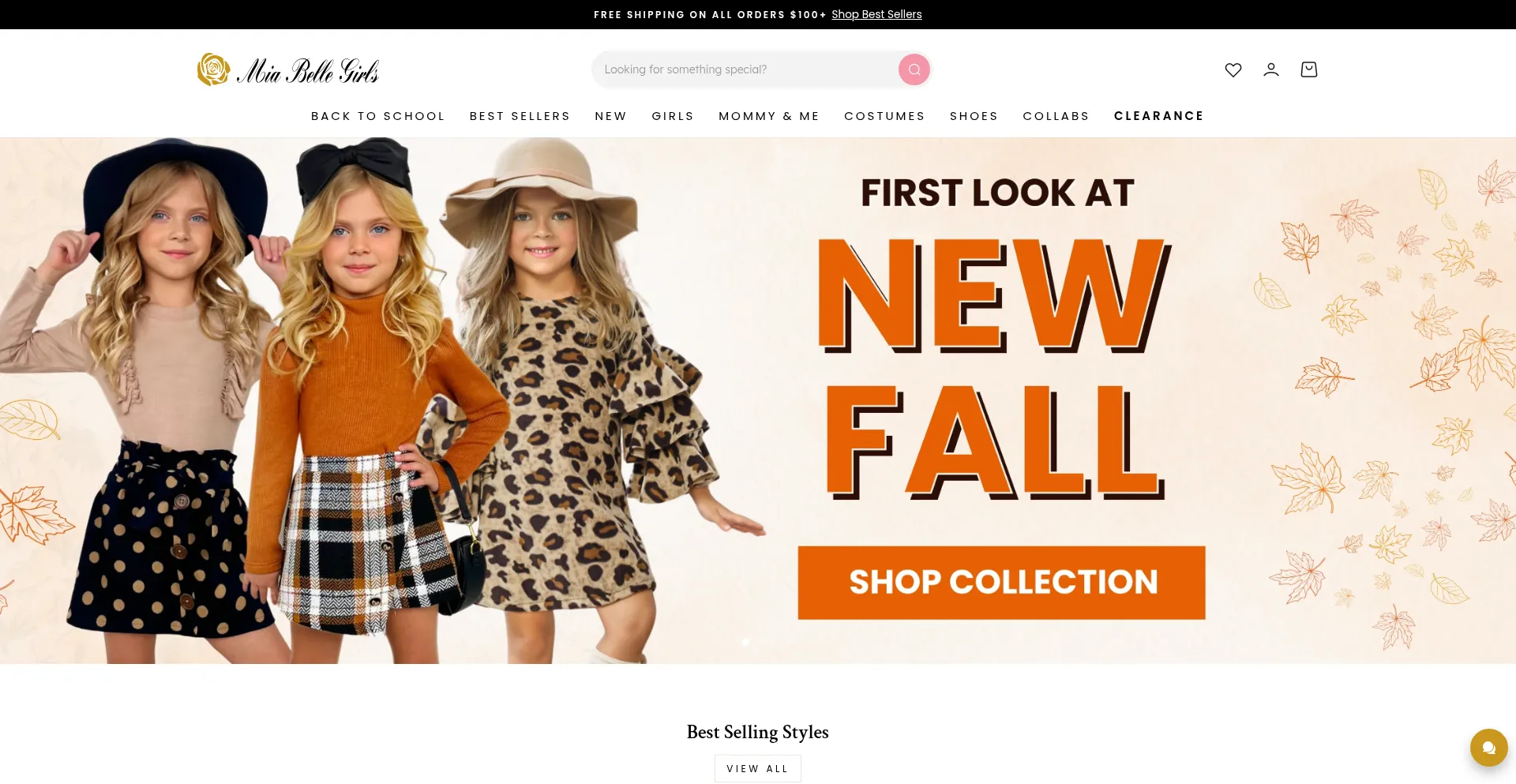 Website screenshot of Miabellegirls.com