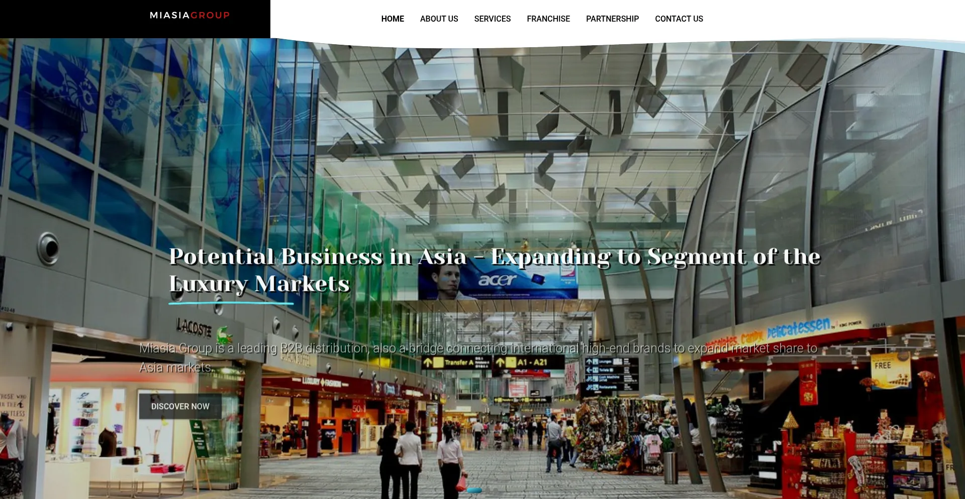 Website screenshot of Miasiagroup.com