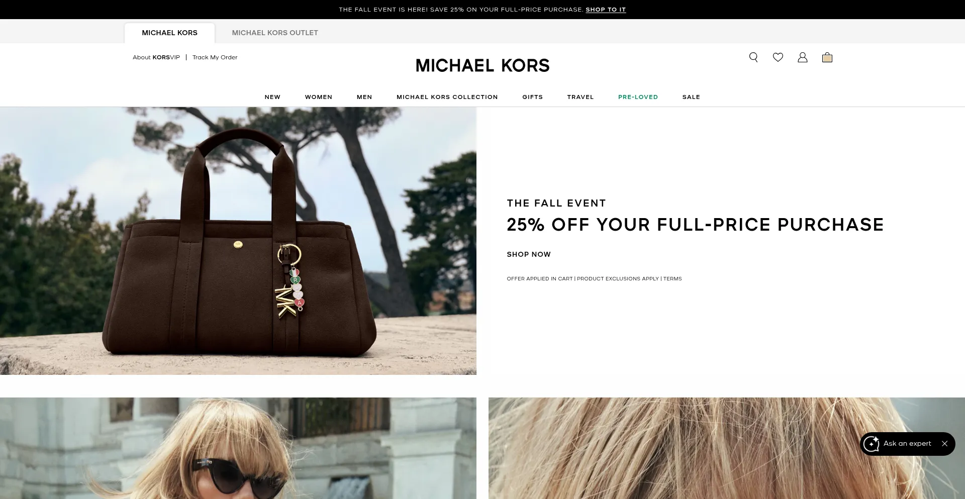 Michaelkors.com Screenshot