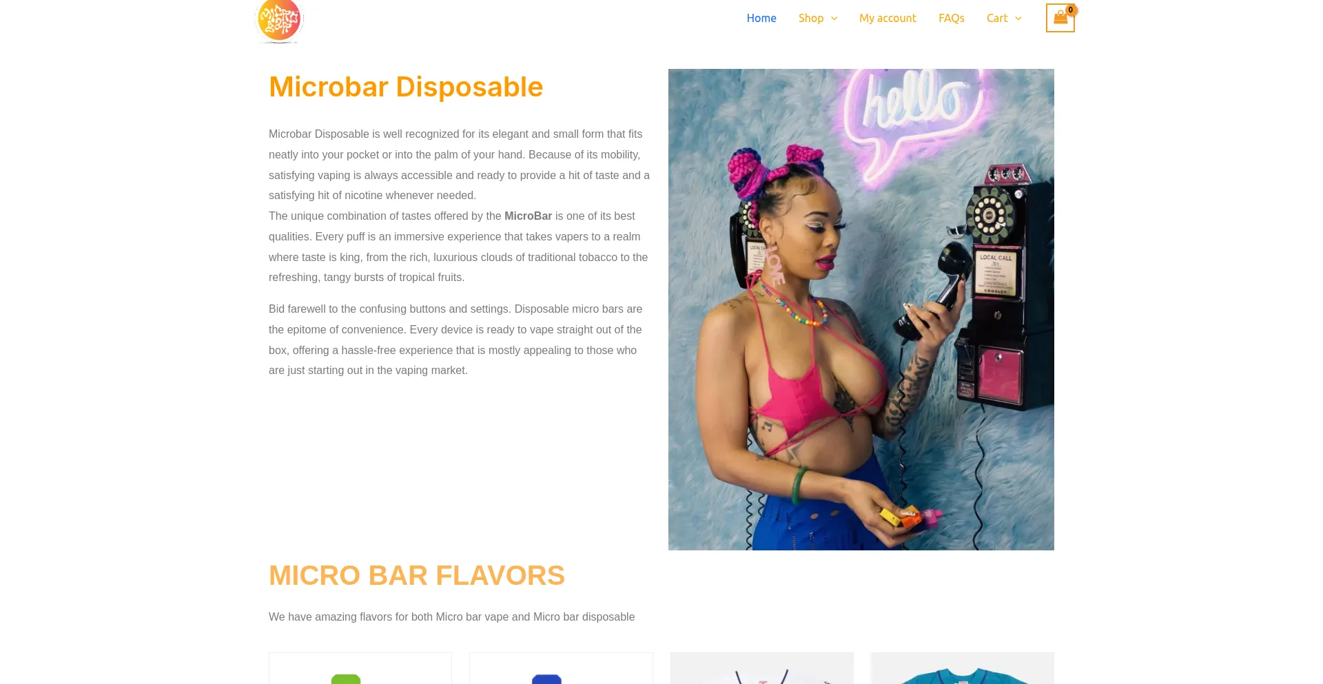 Website screenshot of Microbarofficial.com