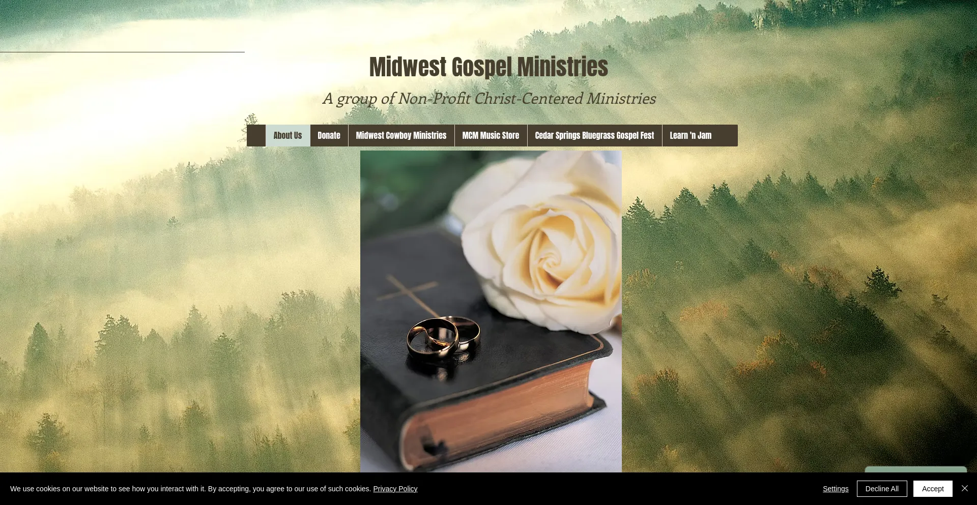 Website screenshot of Midwestgospelministries.org