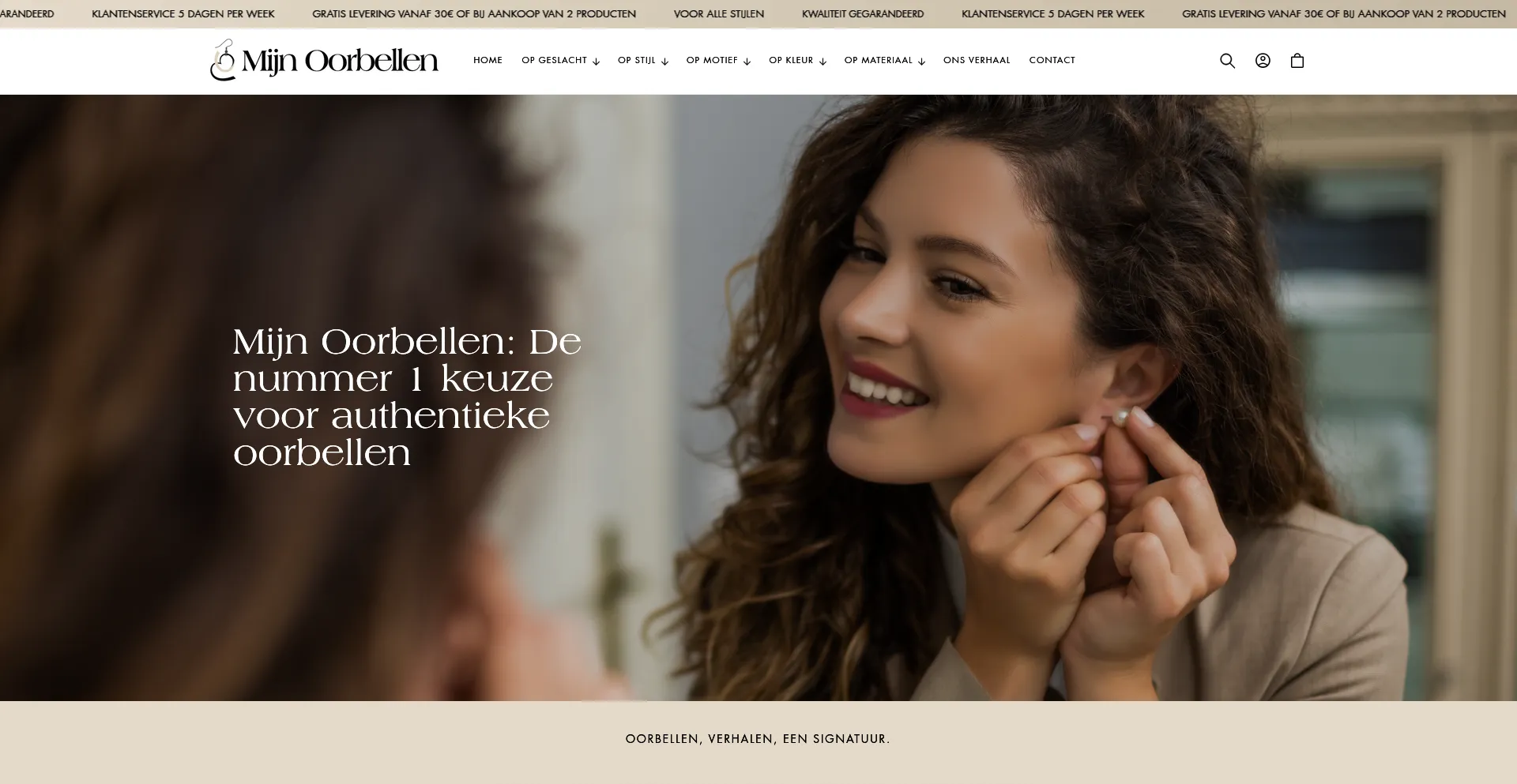 Website screenshot of Mijnoorbellen.com