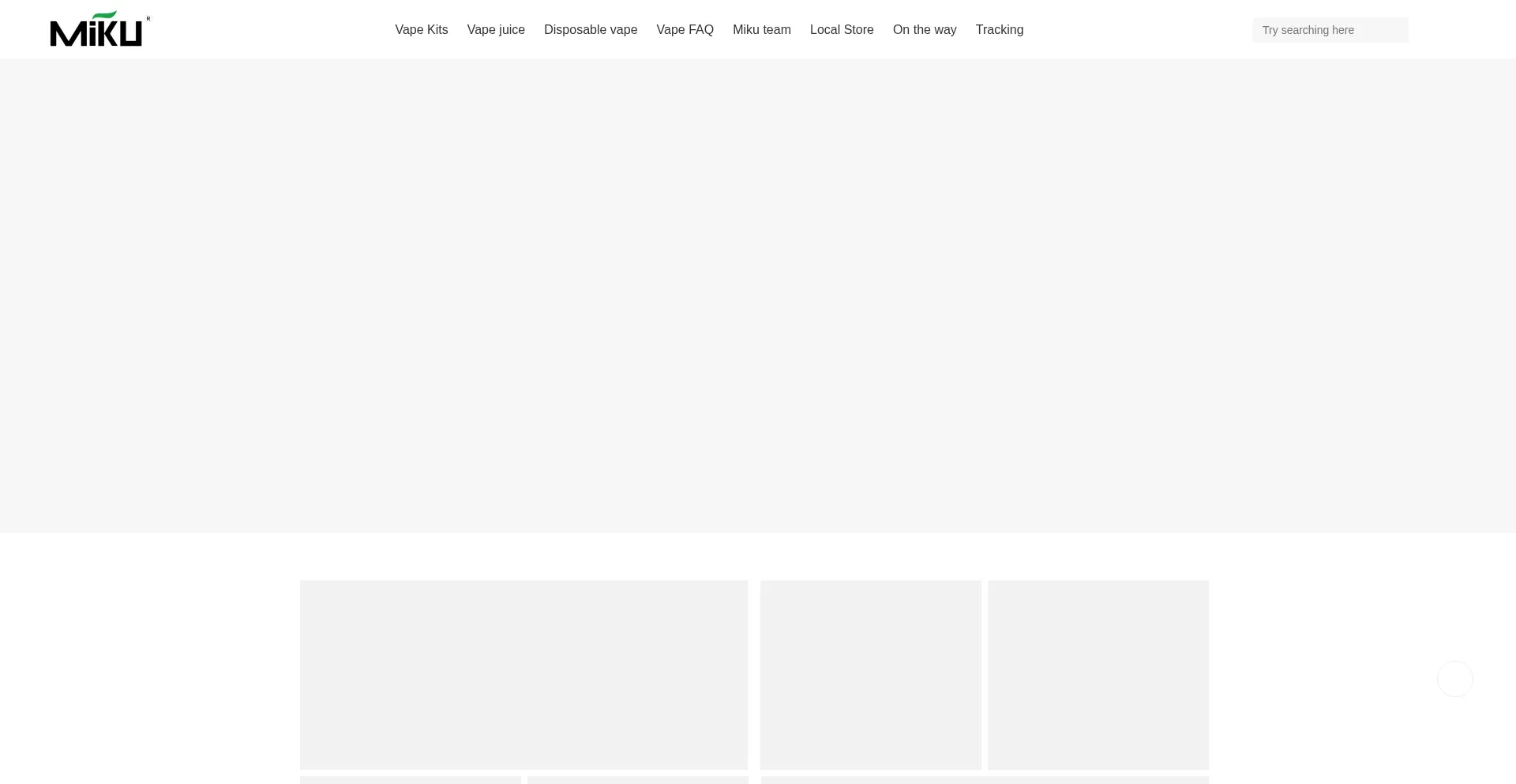 Website screenshot of Mikuvape.com