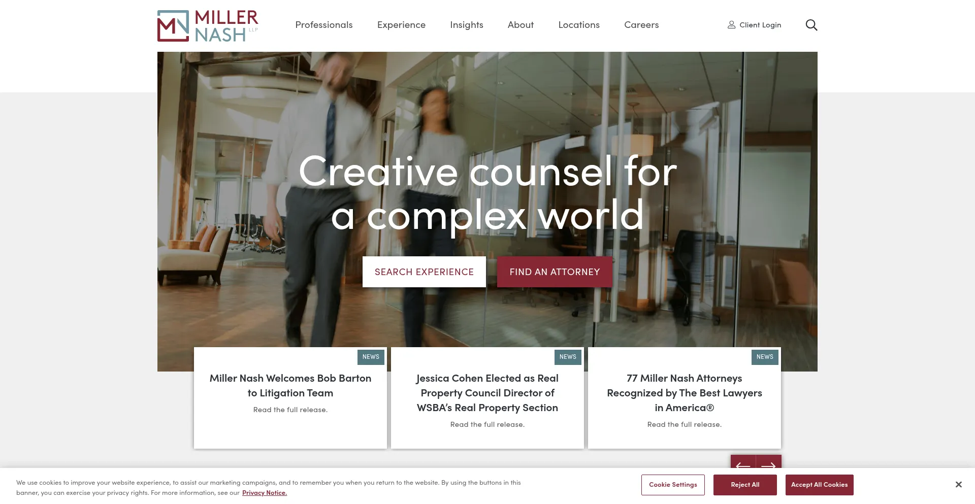 Millernash.com Screenshot