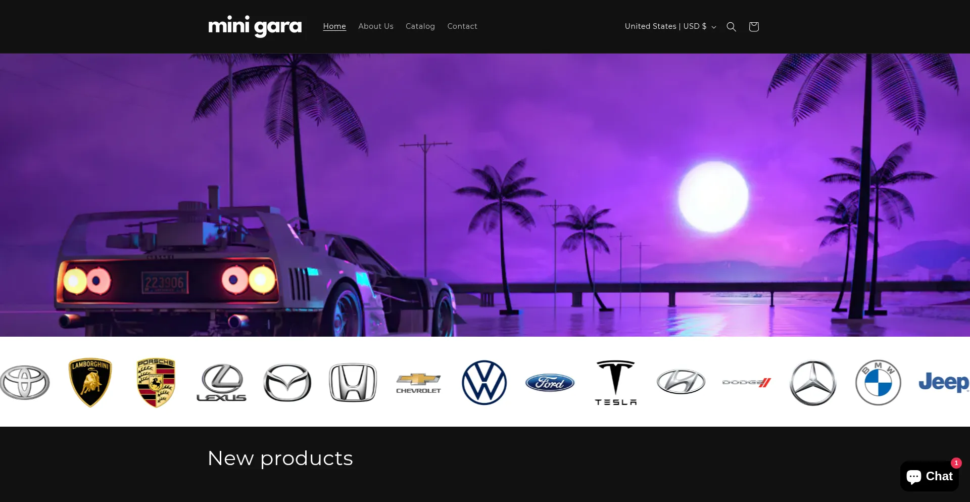 Website screenshot of Minigara.com