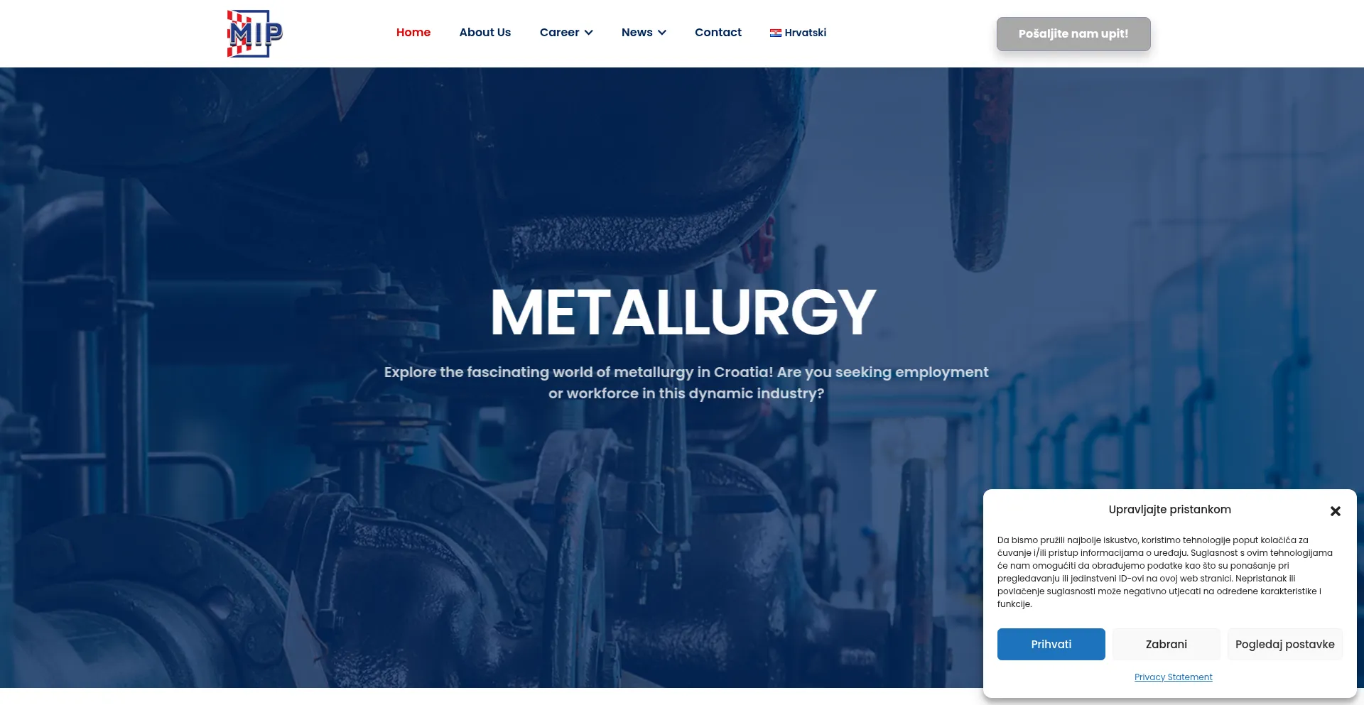 Website screenshot of Mipemployment.hr