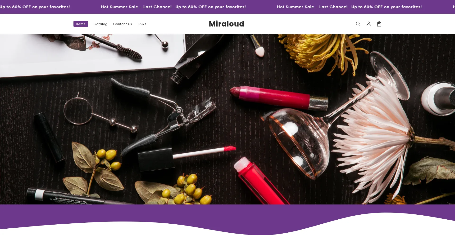 Website screenshot of Miraloud.com