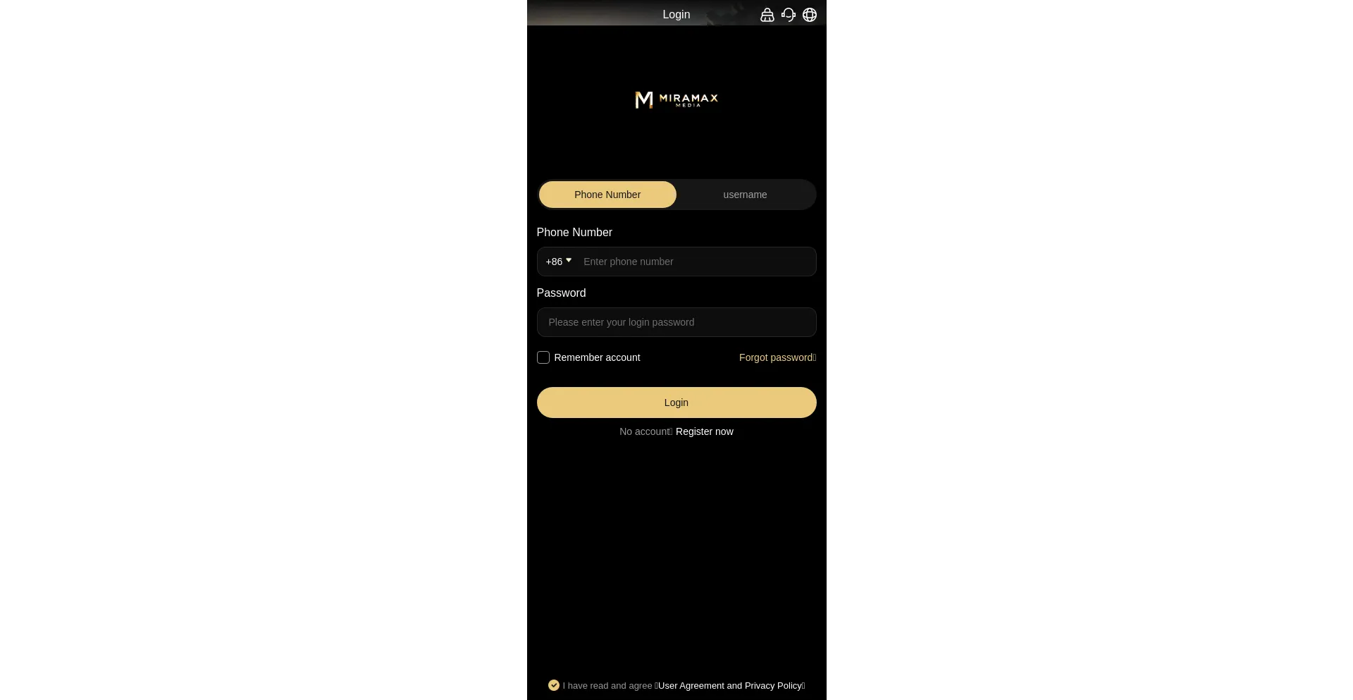 Website screenshot of Miramaxmedia.cc