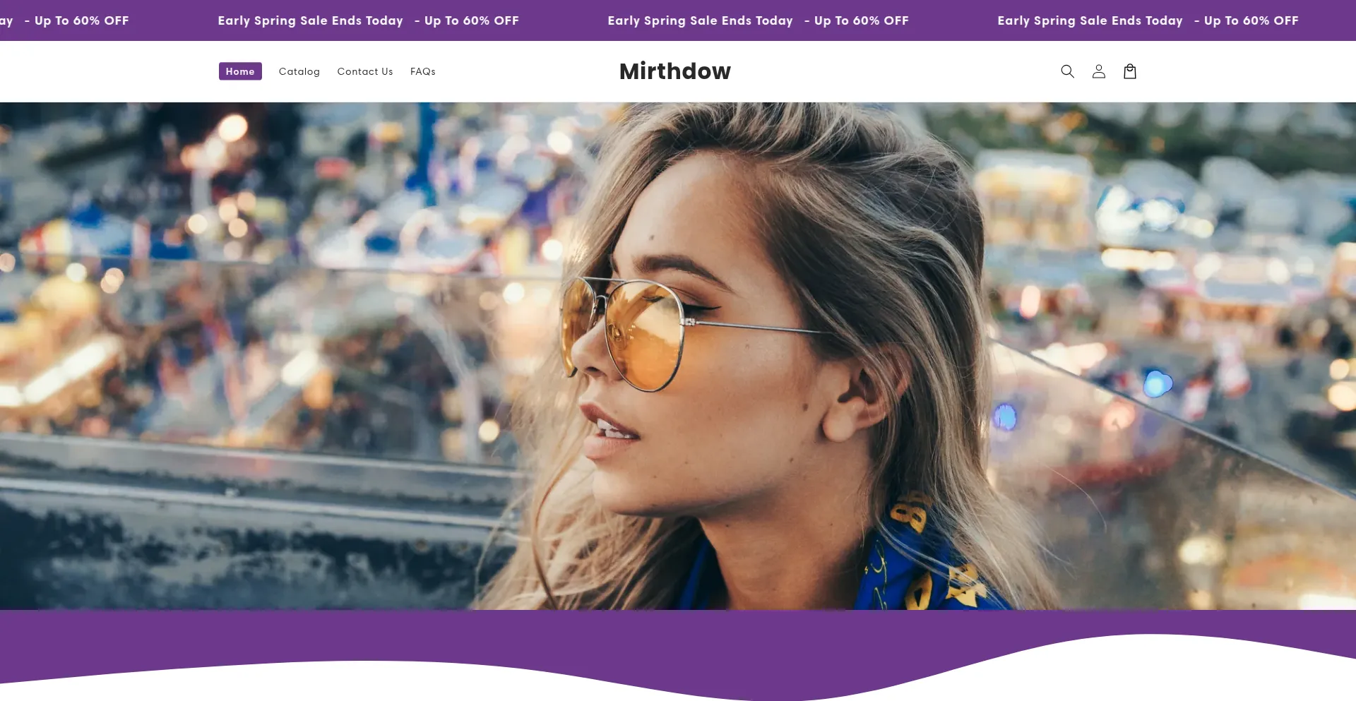Website screenshot of Mirthdow.com